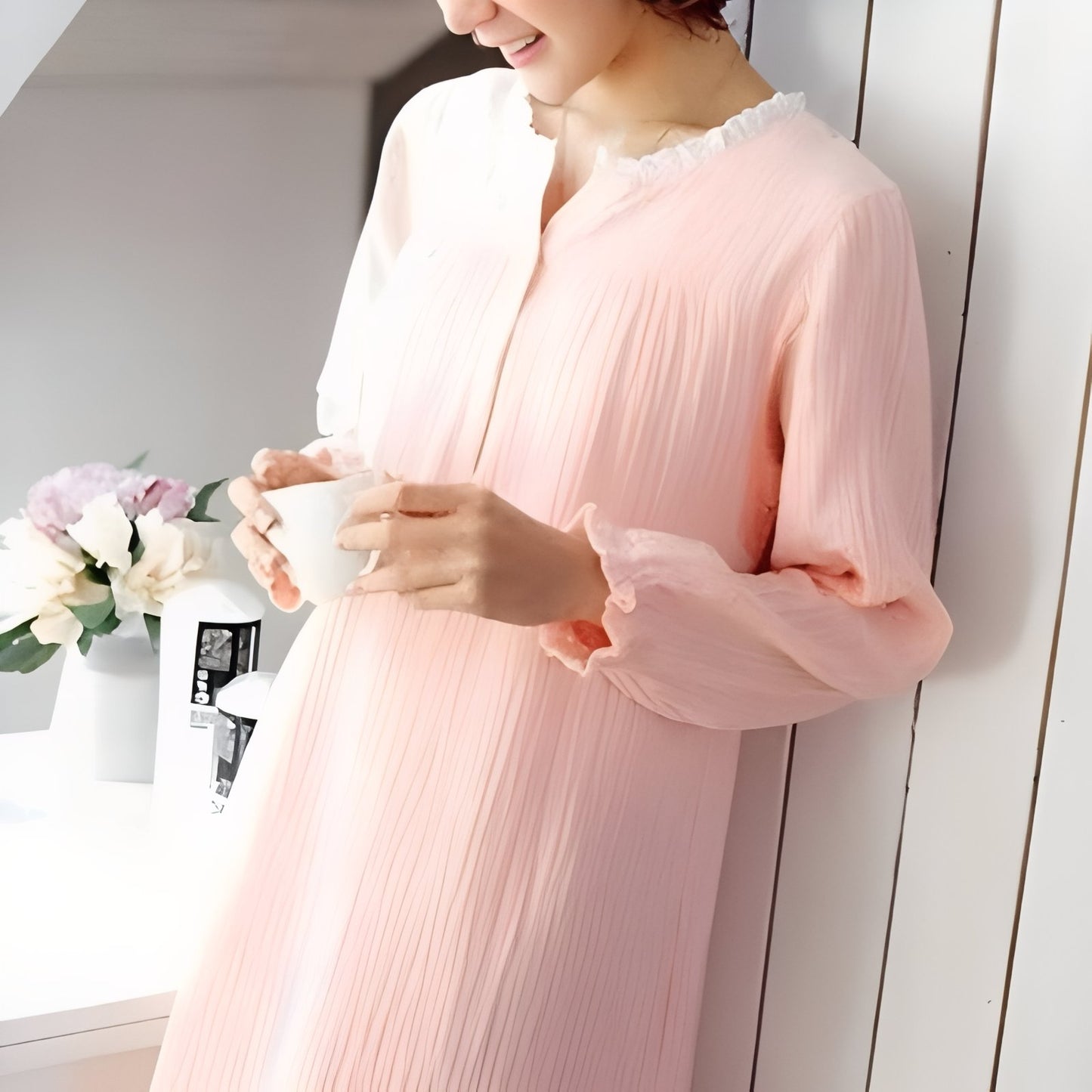 Chemise de Nuit Coton Romantique