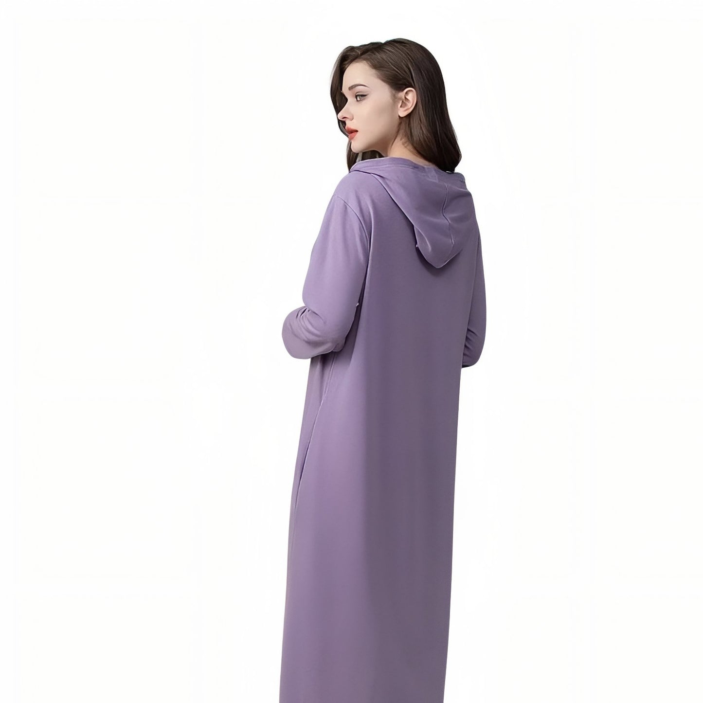 Peignoir Robe de Chambre Zippé Violet Clair (Femme) M