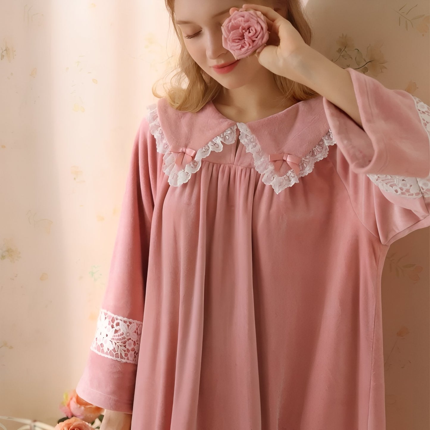 Chemise de Nuit Femme Rose
