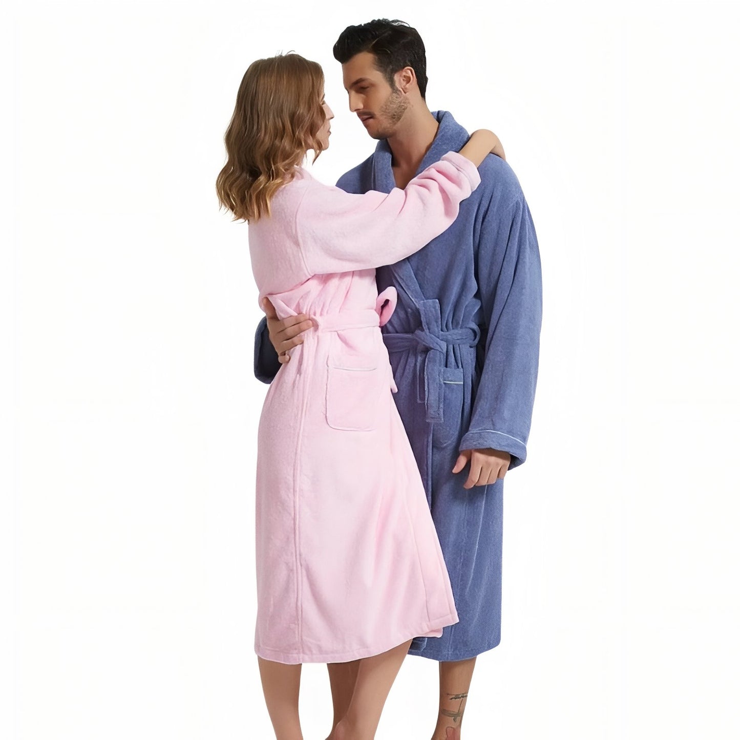 Peignoir Homme Femme Coton Epais