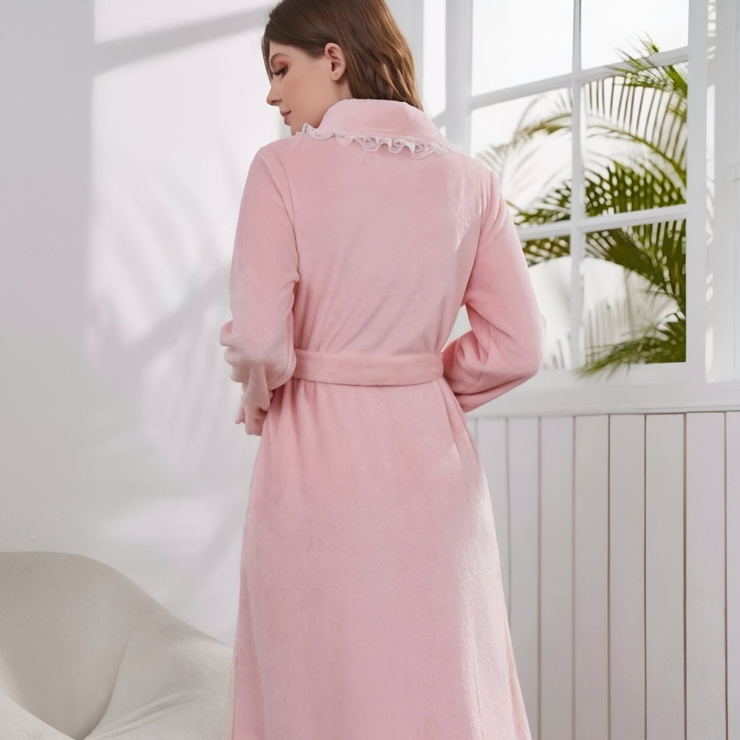 Peignoir Robe de Chambre Rose