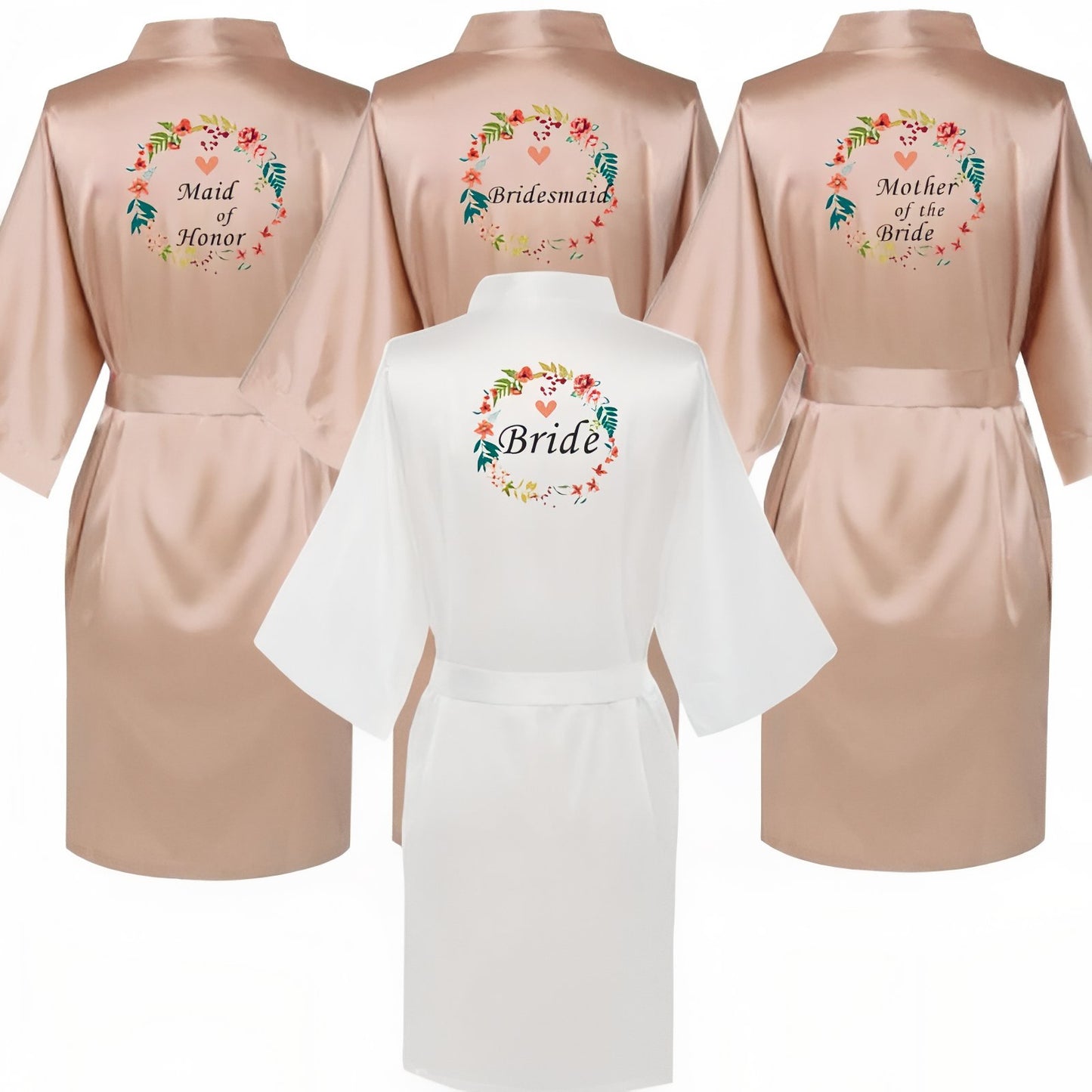 Peignoir Mariée Satin Personnalisé