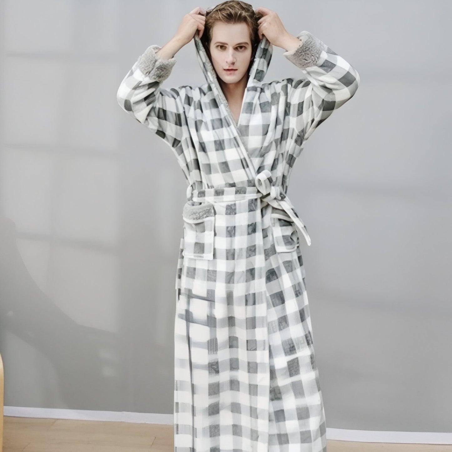 Peignoir à Carreaux Homme