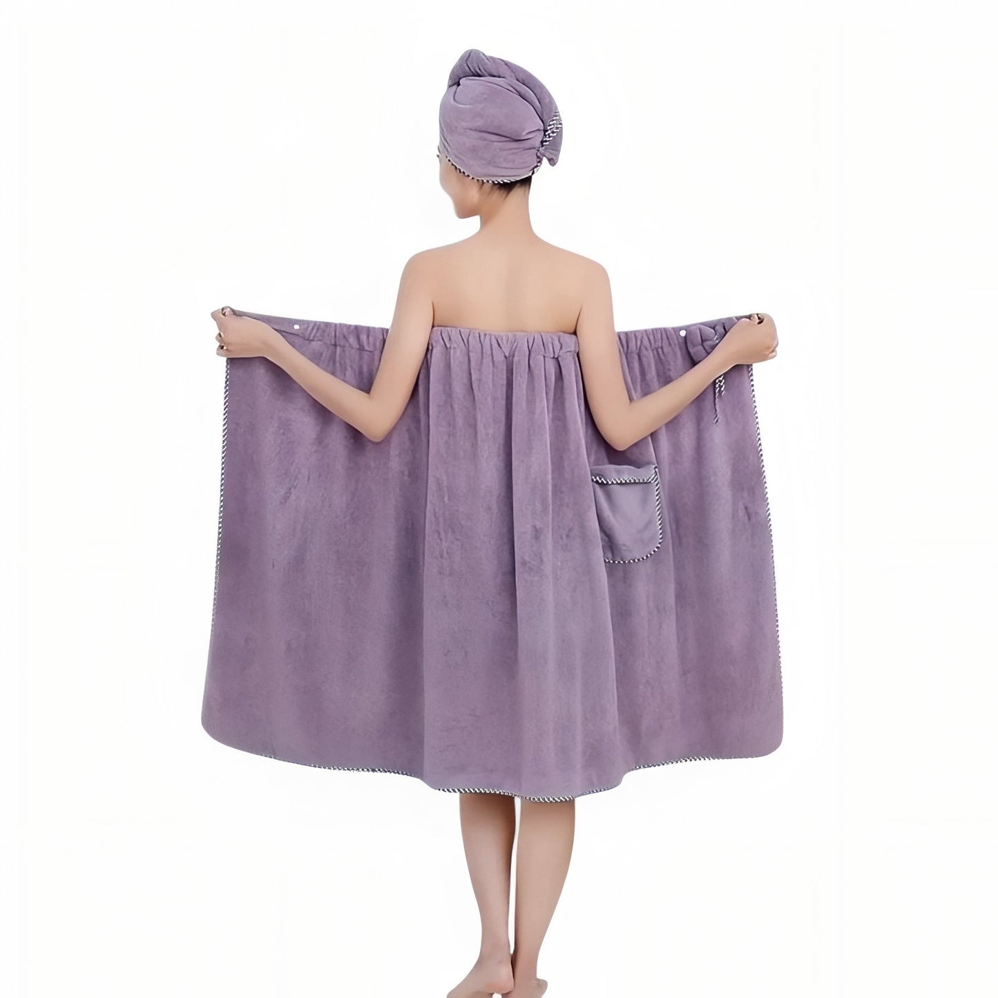 Robe de Bain Eponge Violet Clair Taille unique - 150x88cm