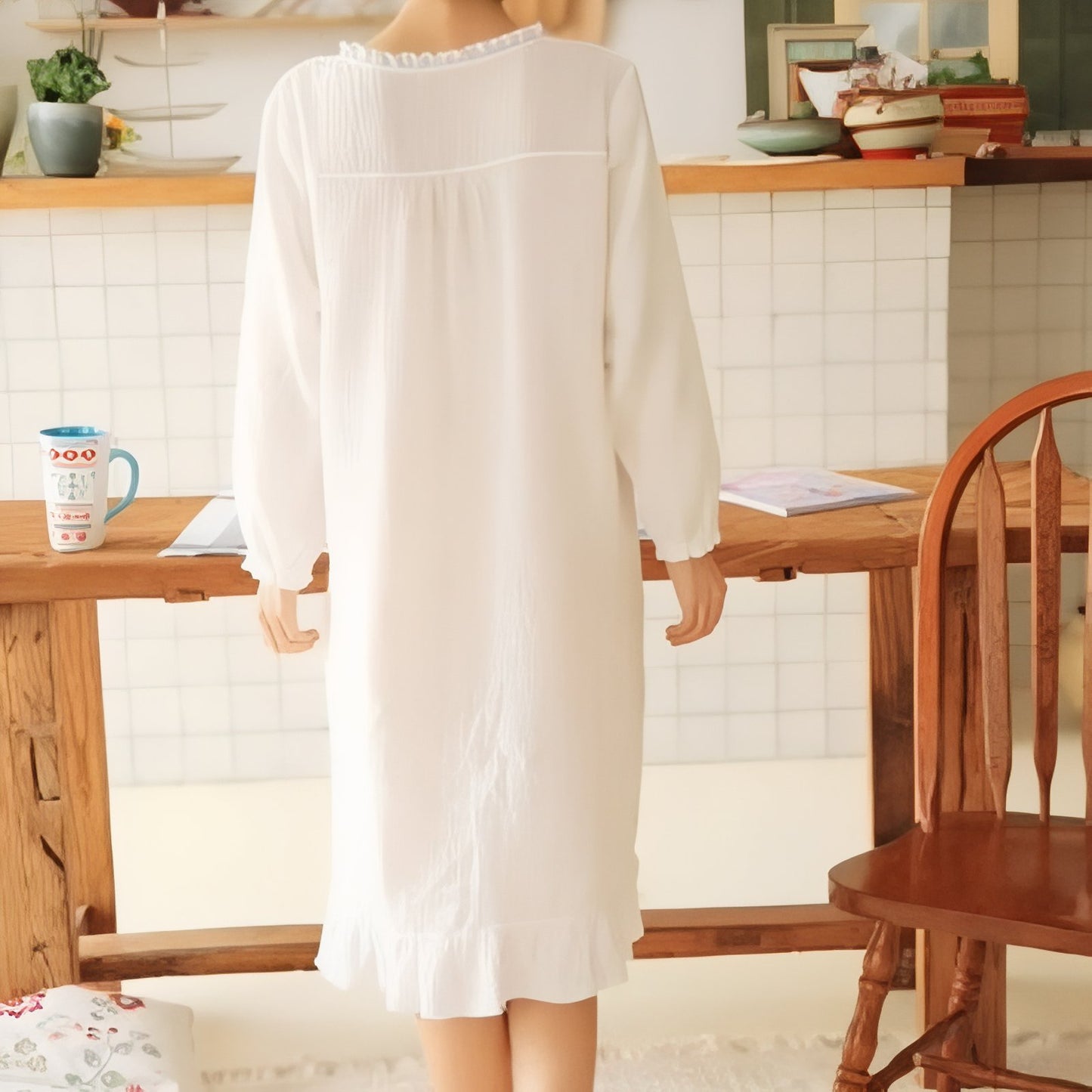 Chemise de Nuit Coton Romantique