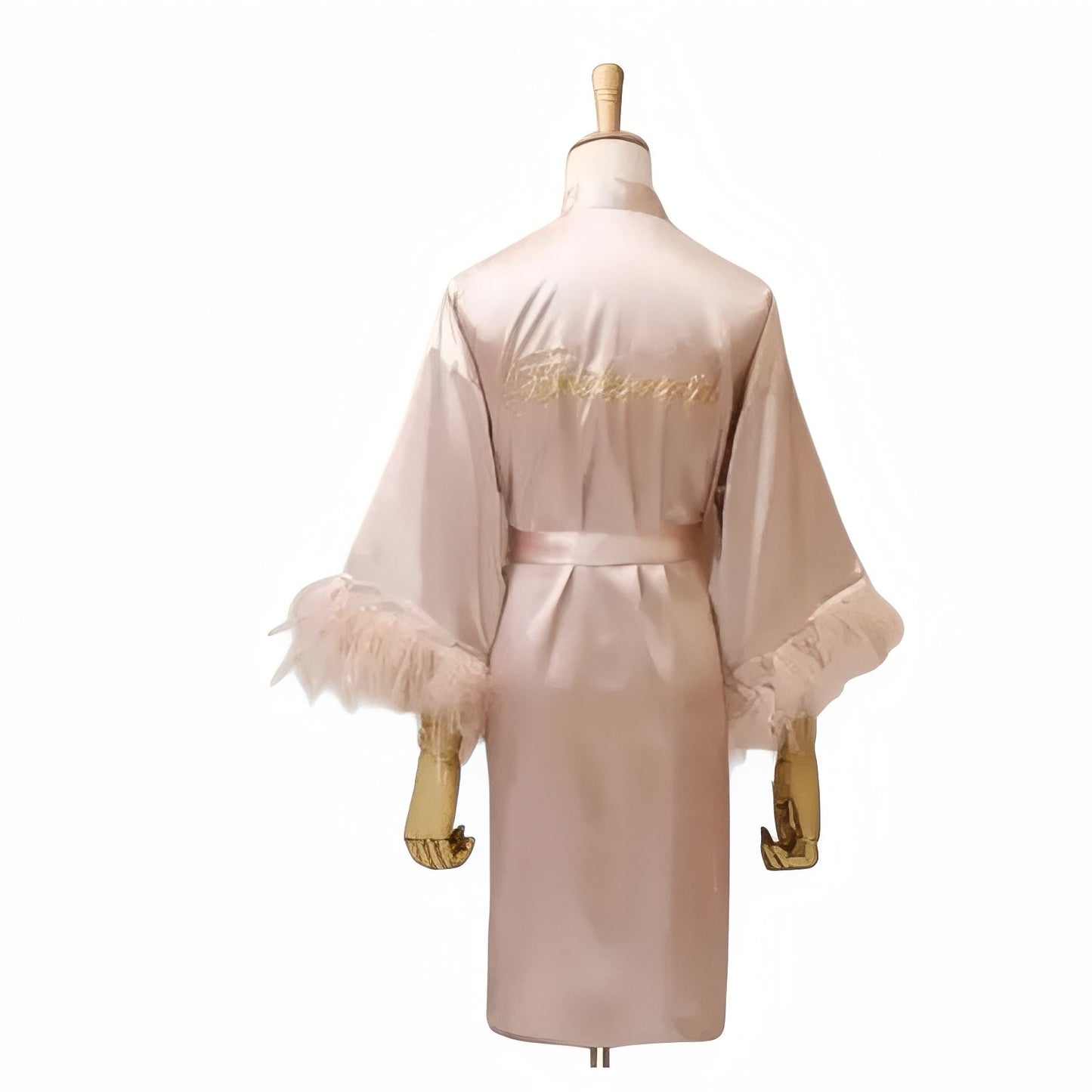 Peignoir Satin Mariage et Demoiselles d'Honneur Champagne 1 S