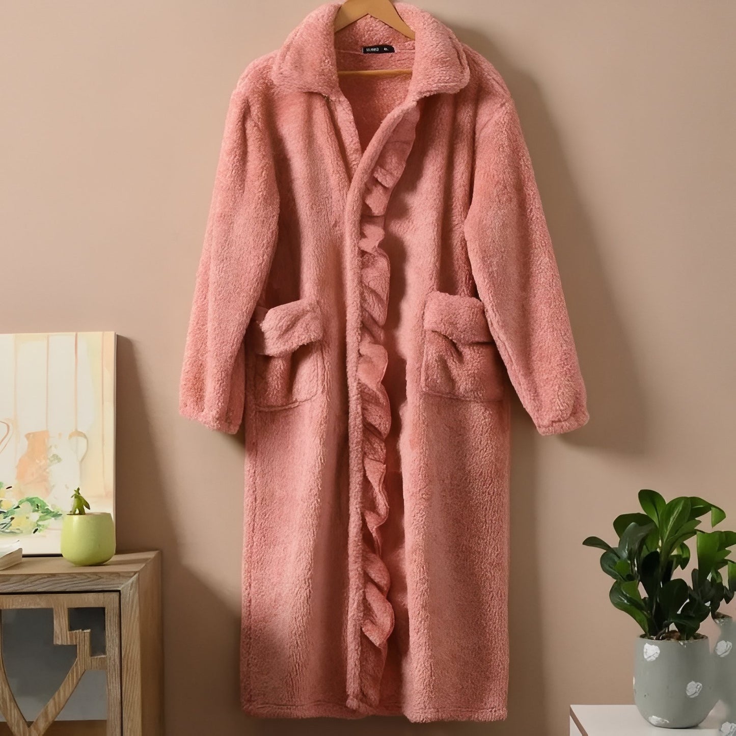 Robe de Chambre Polaire Boutonnée Femme