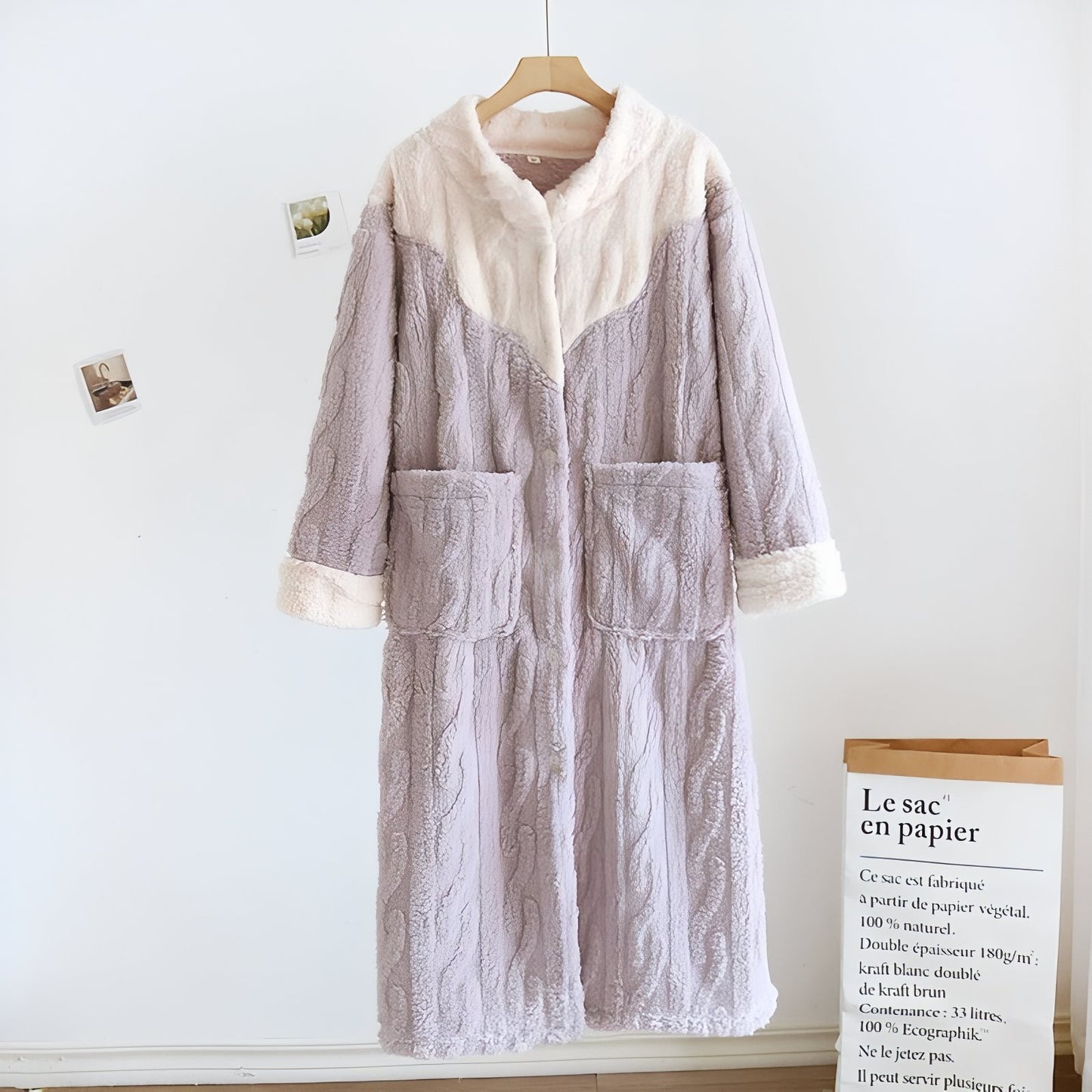 Robe de Chambre Femme Fermeture Boutonnée Devant