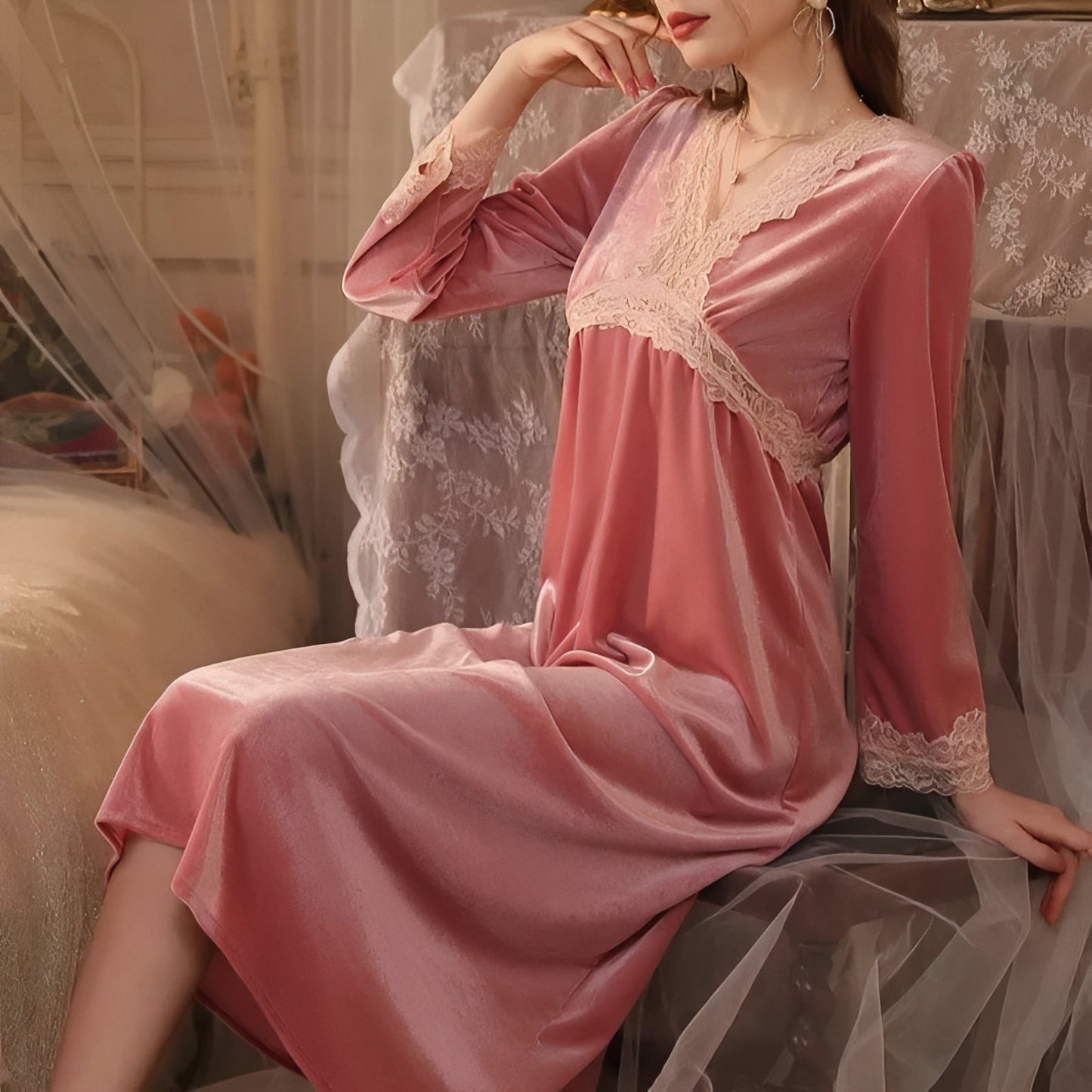 Chemise de Nuit Velours