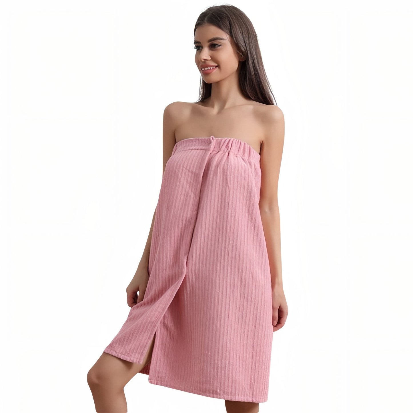 Serviette Sortie de Bain Femme Rose Pâle Taille Unique (70*140cm)