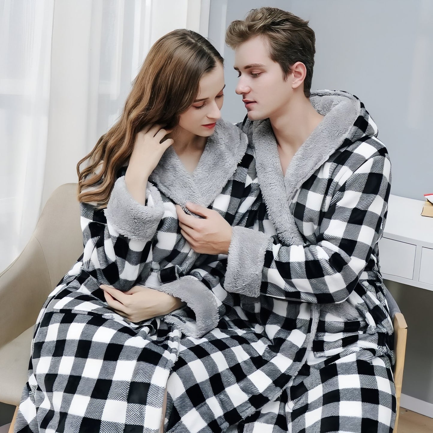 Peignoir à Carreaux Homme