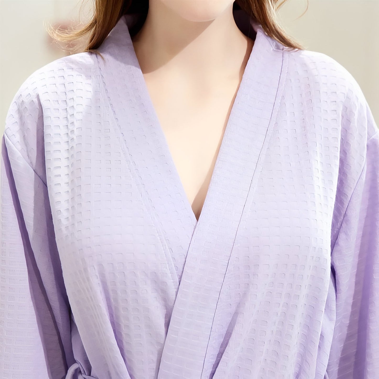 Peignoir de Bain Femme Nid D'abeille 