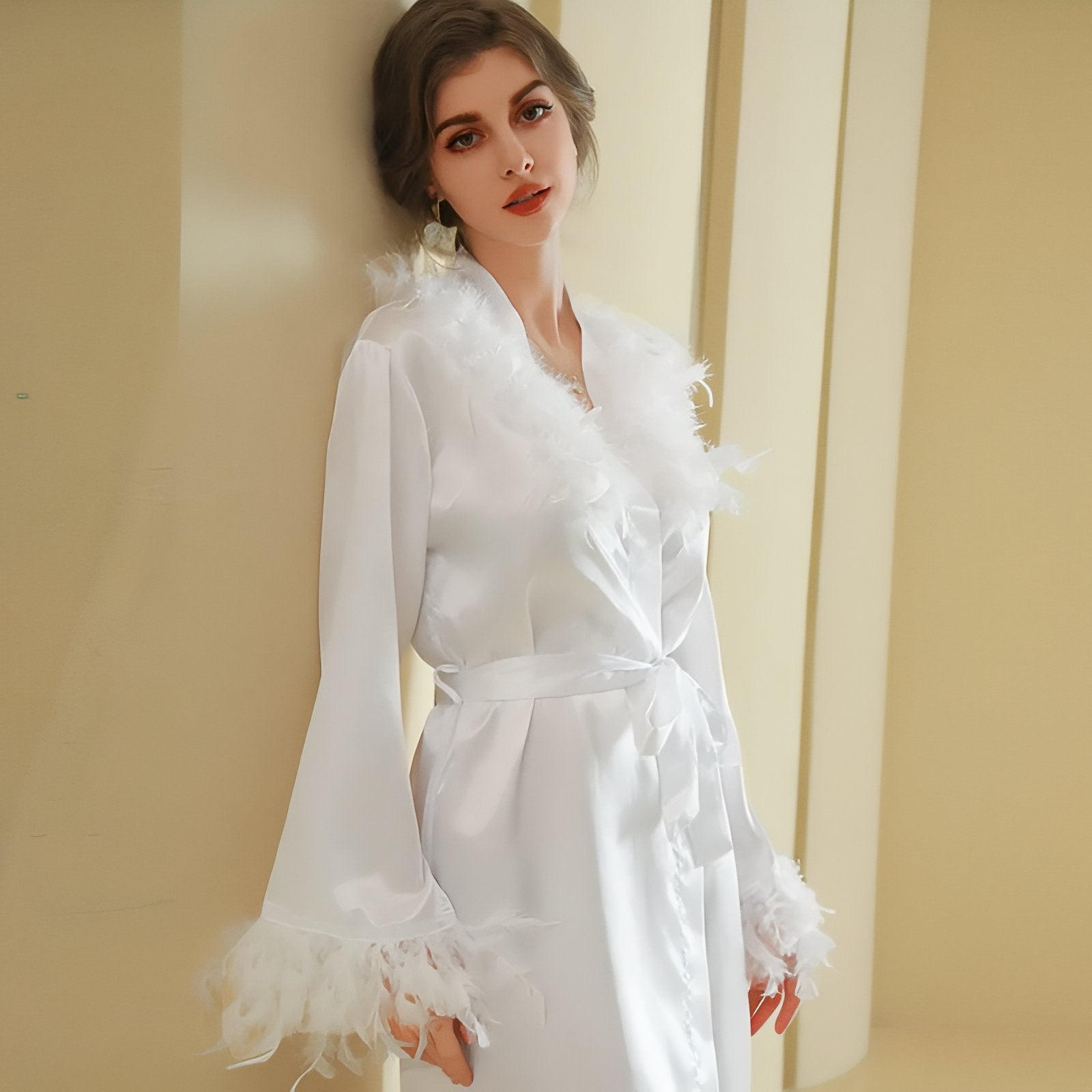 Peignoir Satin Plume 