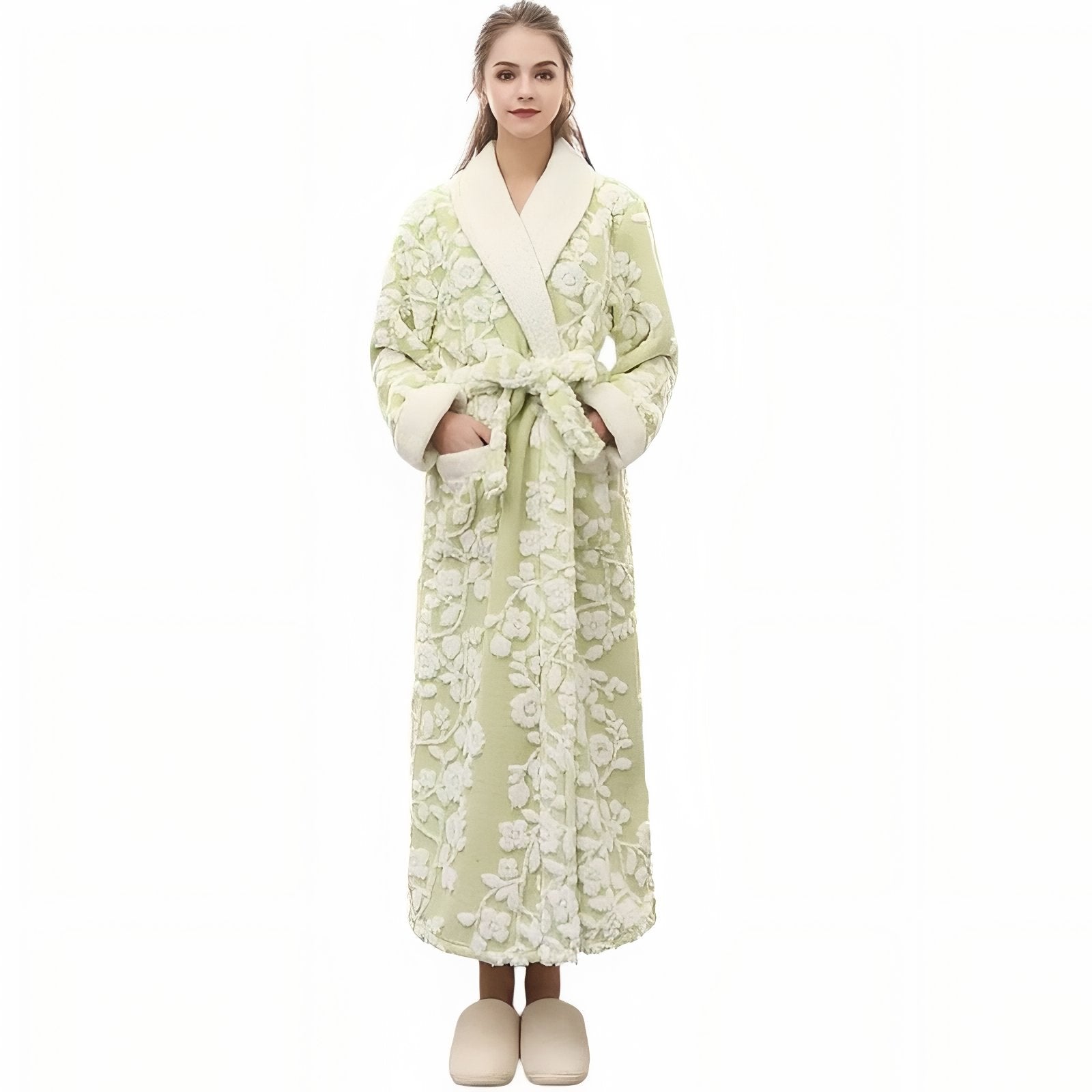 Ensemble Peignoir Couple Vert Pâle (Femme) M 
