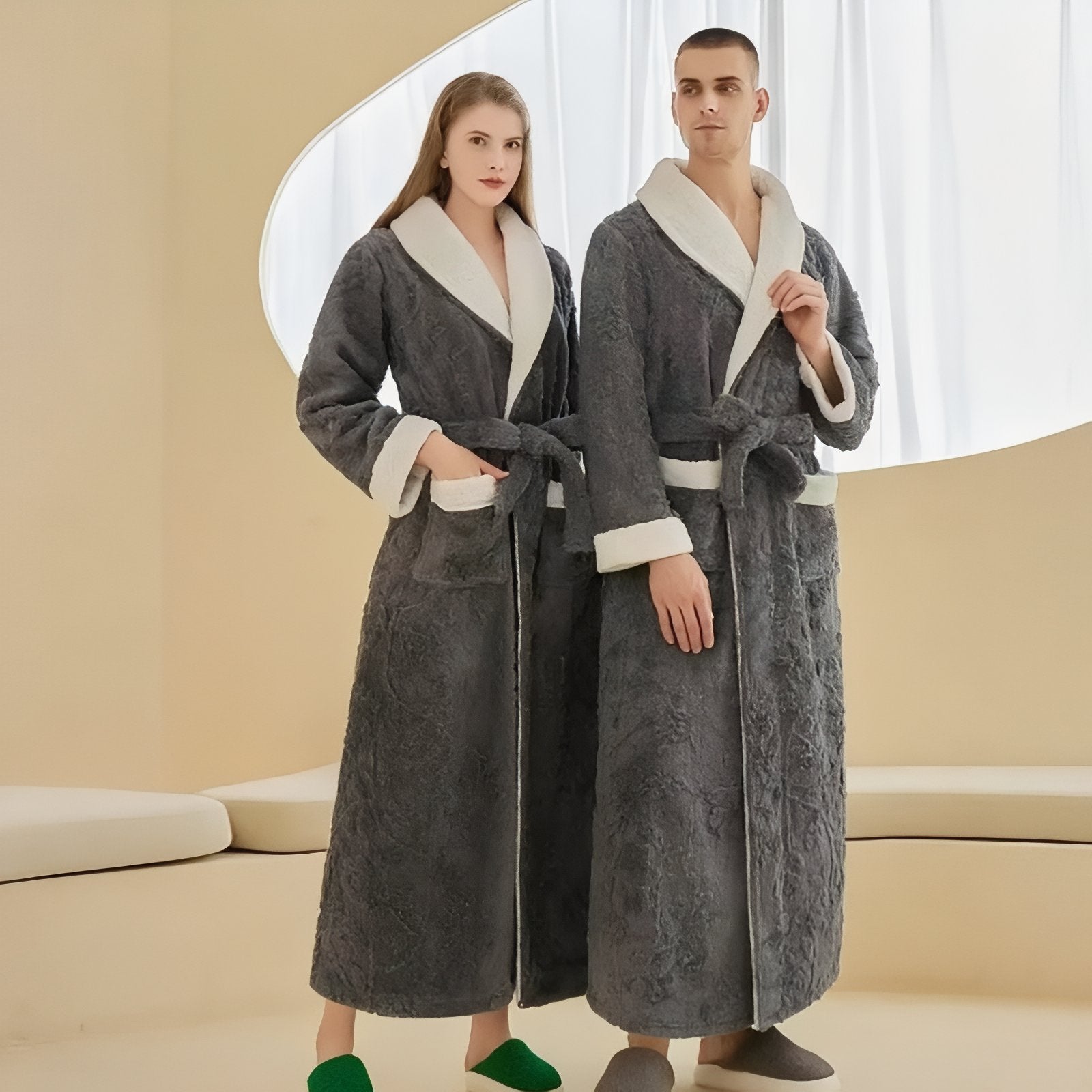 Peignoir Capuche Homme et Femme Assortis 