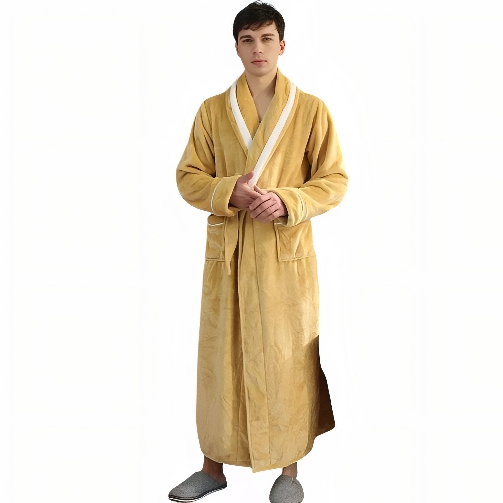 Peignoir de Bain Unisexe Jaune Pâle (Homme) M 