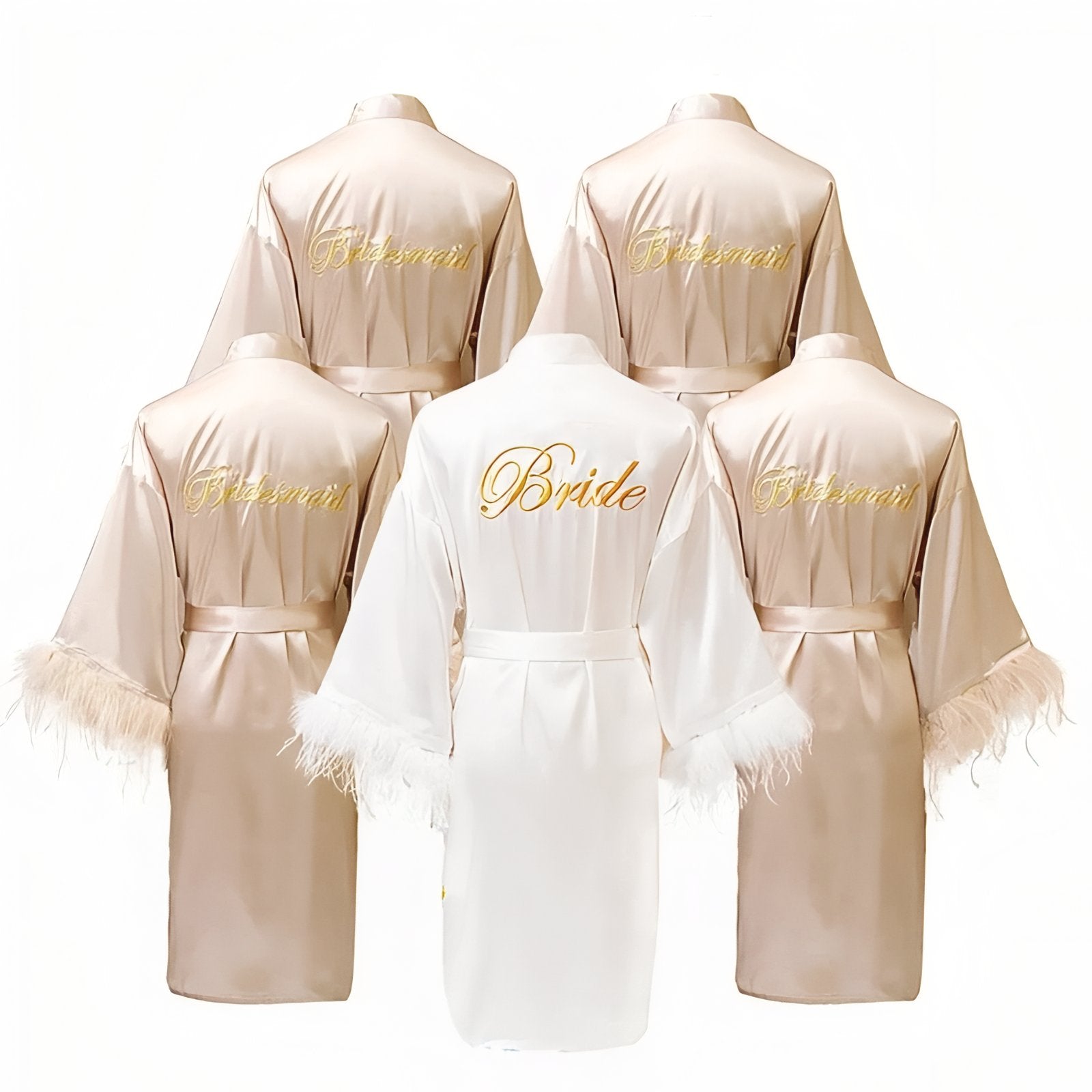 Peignoir Satin Mariage et Demoiselles d'Honneur 