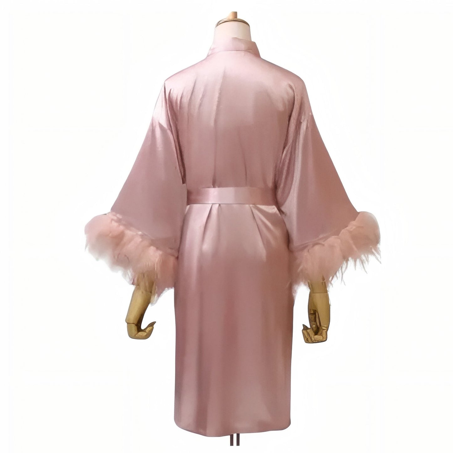 Peignoir Satin Mariage et Demoiselles d'Honneur Rose 2 S 