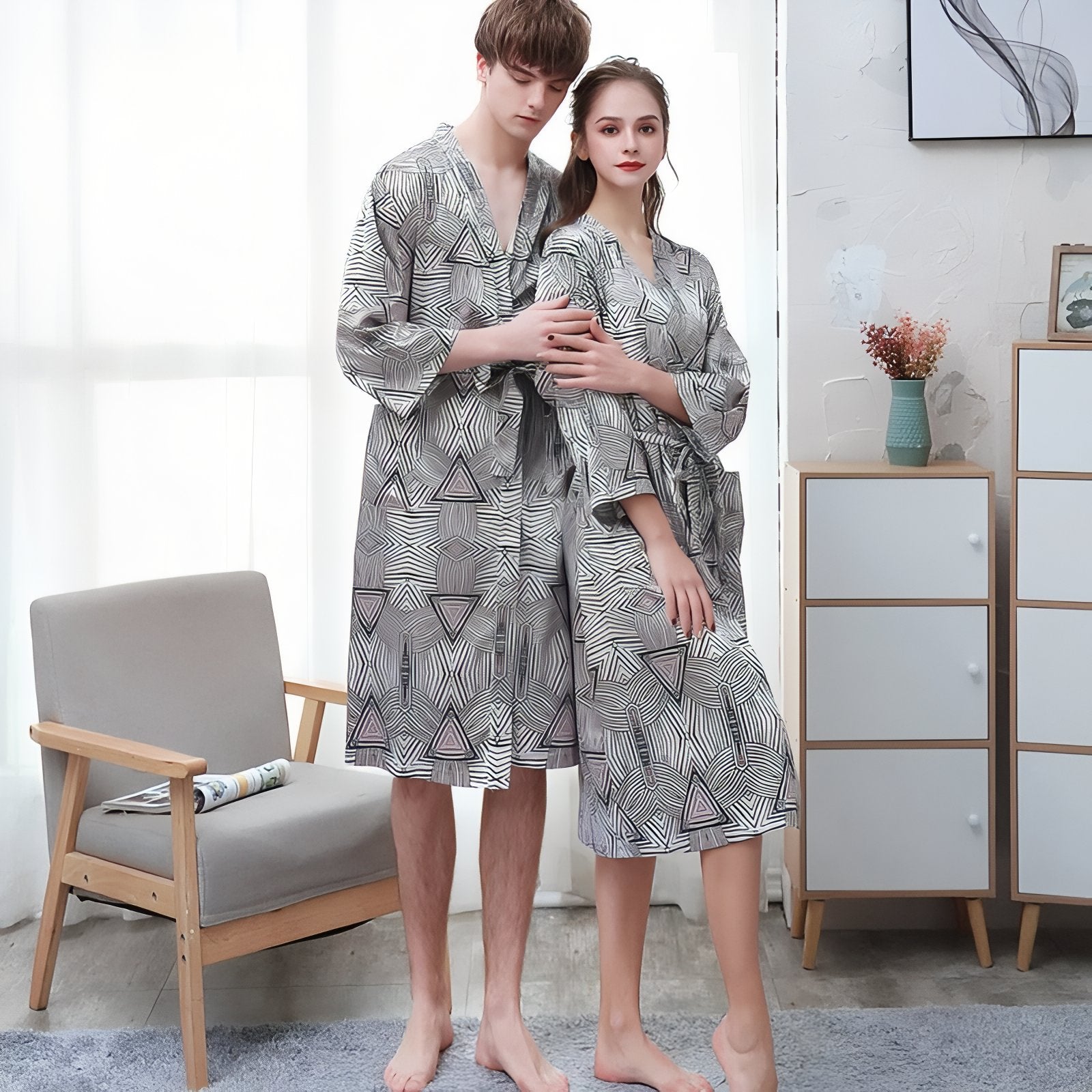 Peignoir Léger Duo Couple 