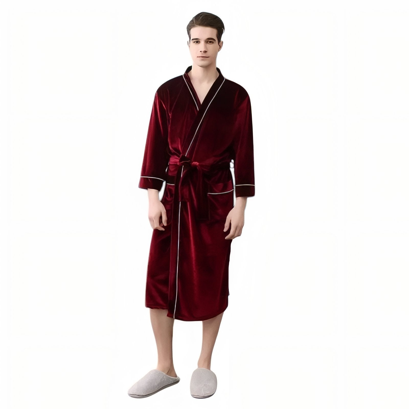 Peignoir Assorti Couple Bordeaux (Homme) M 