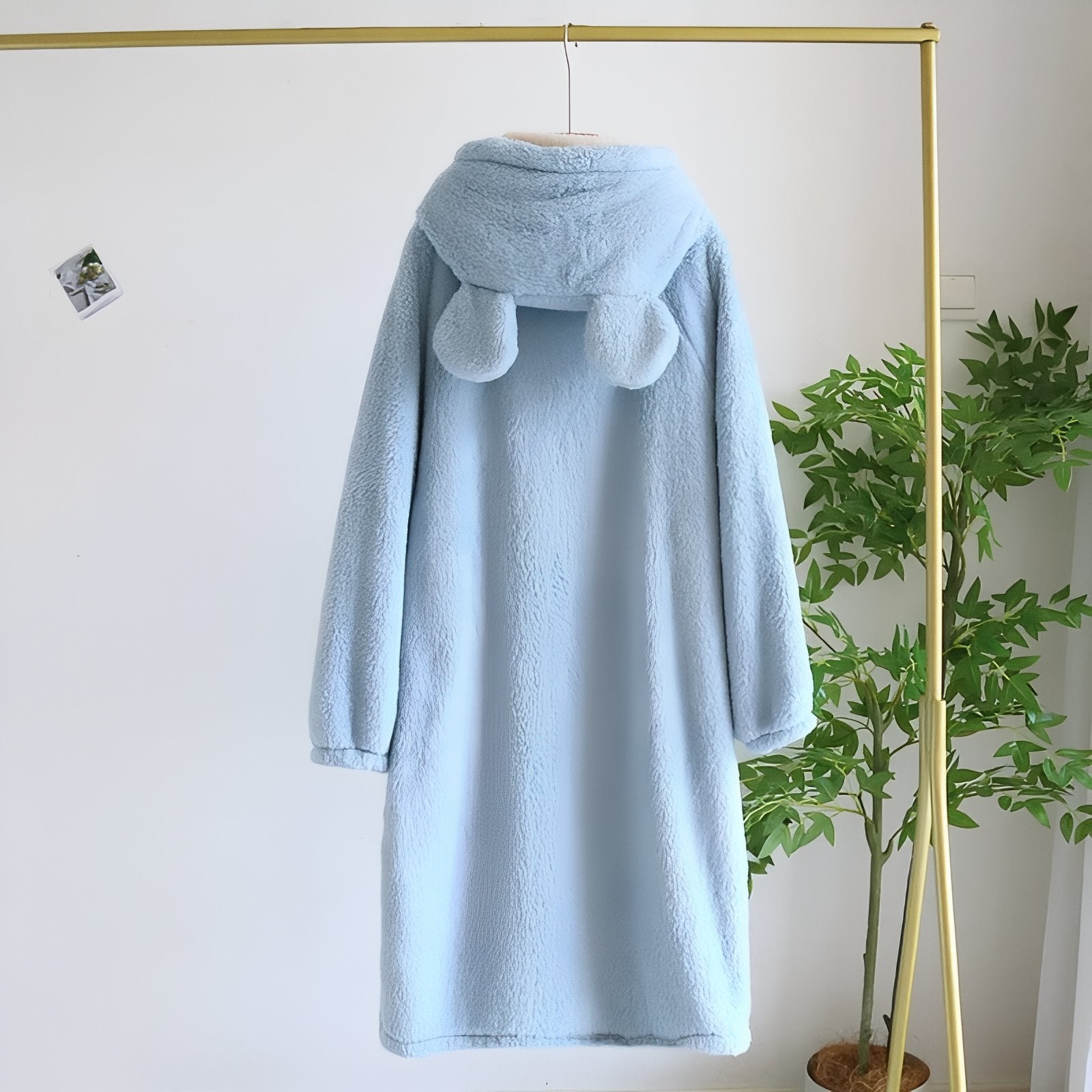 Peignoir en Polaire Femme avec Boutons 