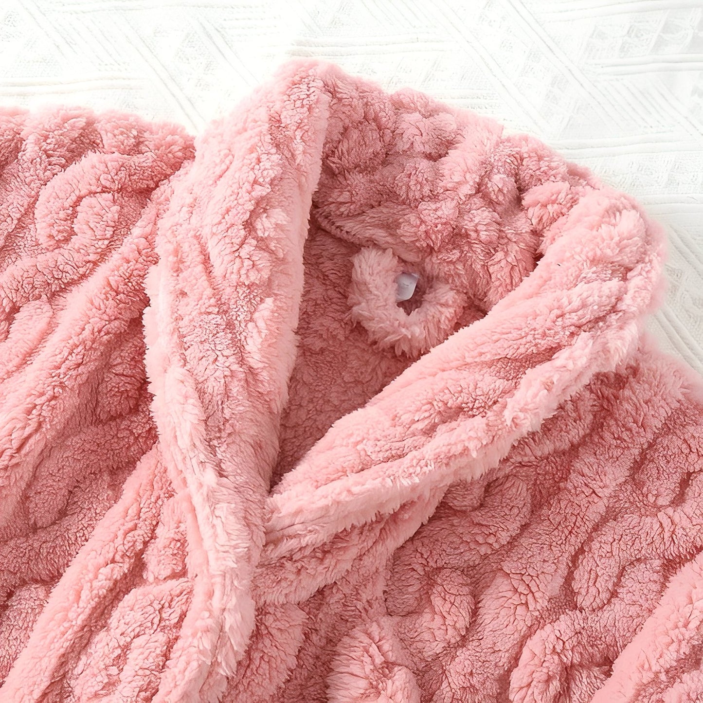 Jolie Robe de Chambre à Boutons Femme 