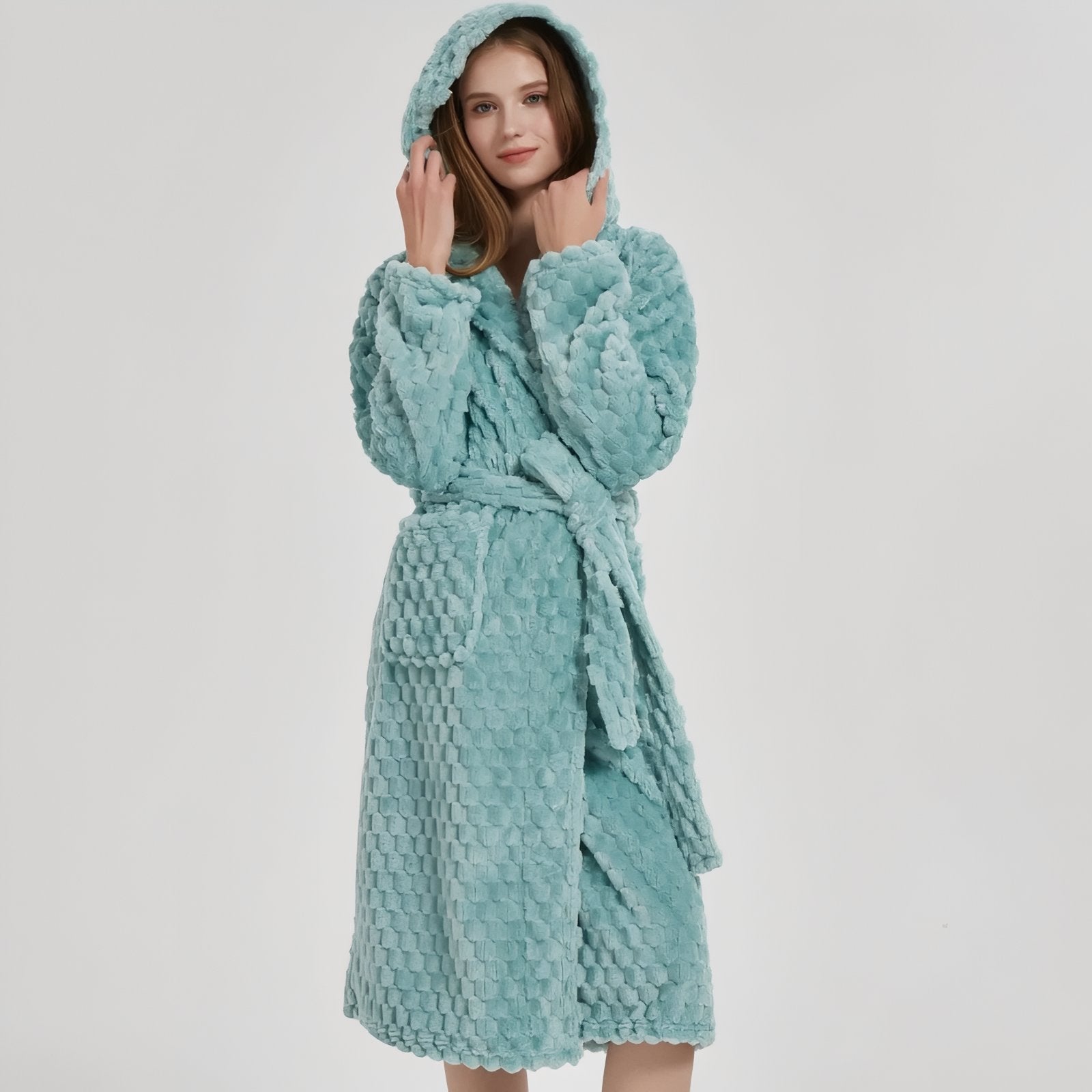 Peignoir de Bain Femme Turquoise 