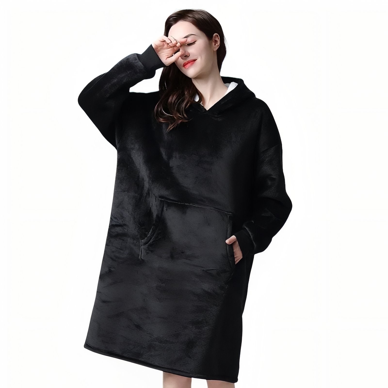 Sweat Plaid Long Noir (Femme) M 
