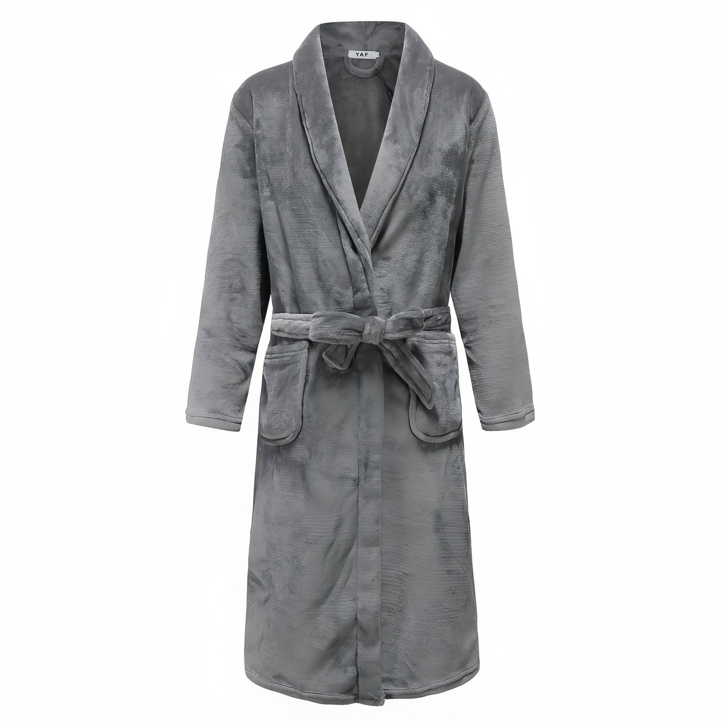 Peignoir Flanelle Homme Gris Clair M 