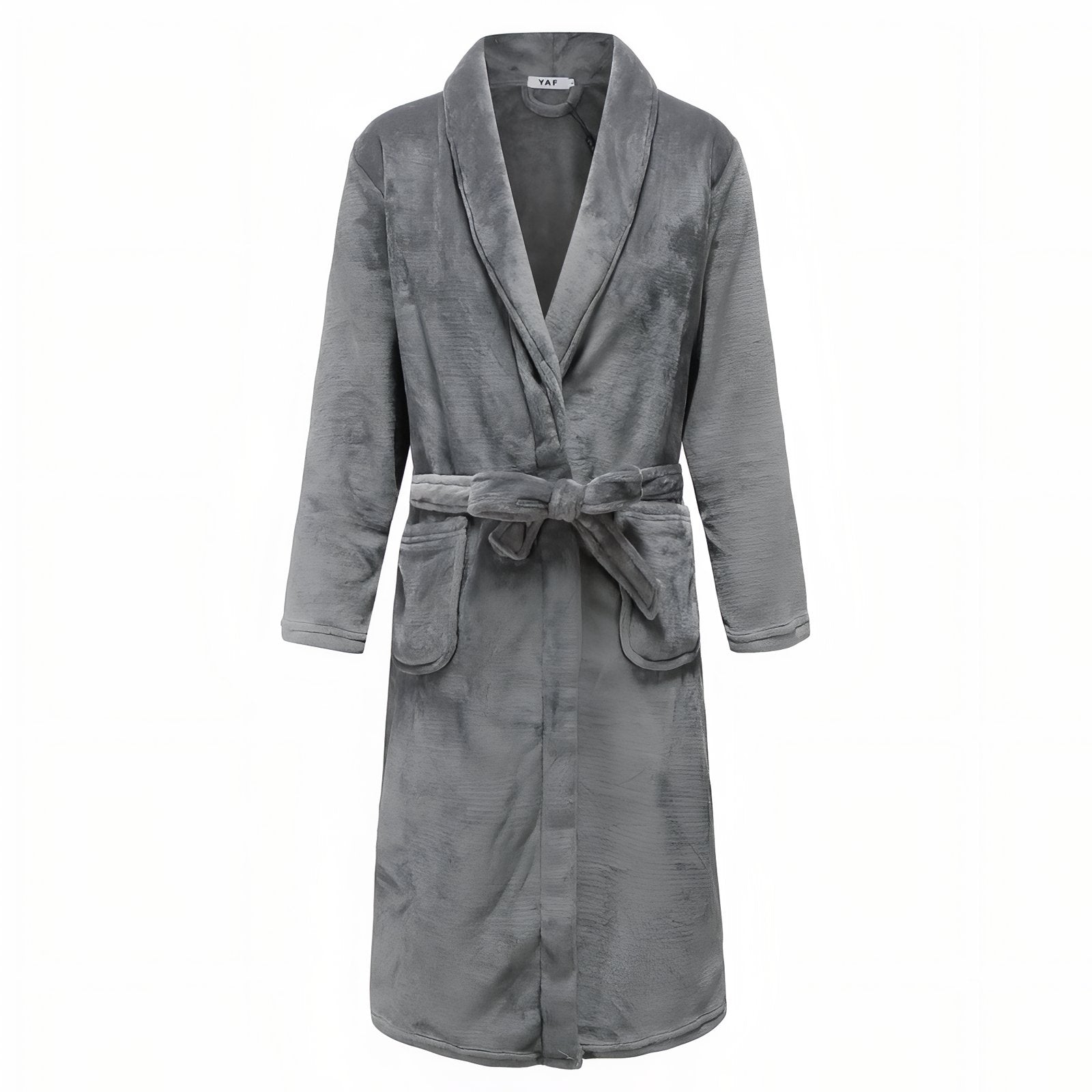 Peignoir Flanelle Homme Gris Clair M 