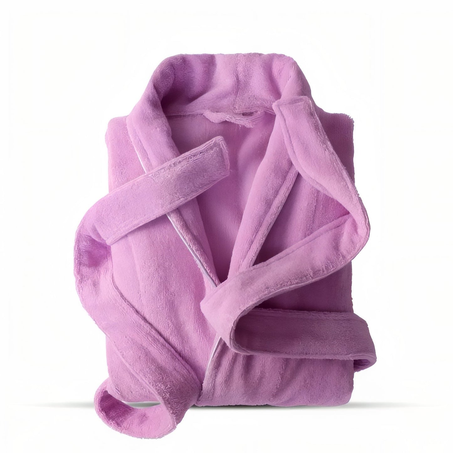 Peignoir Femme 100% Coton Violet (Col V - modèle 2) M 