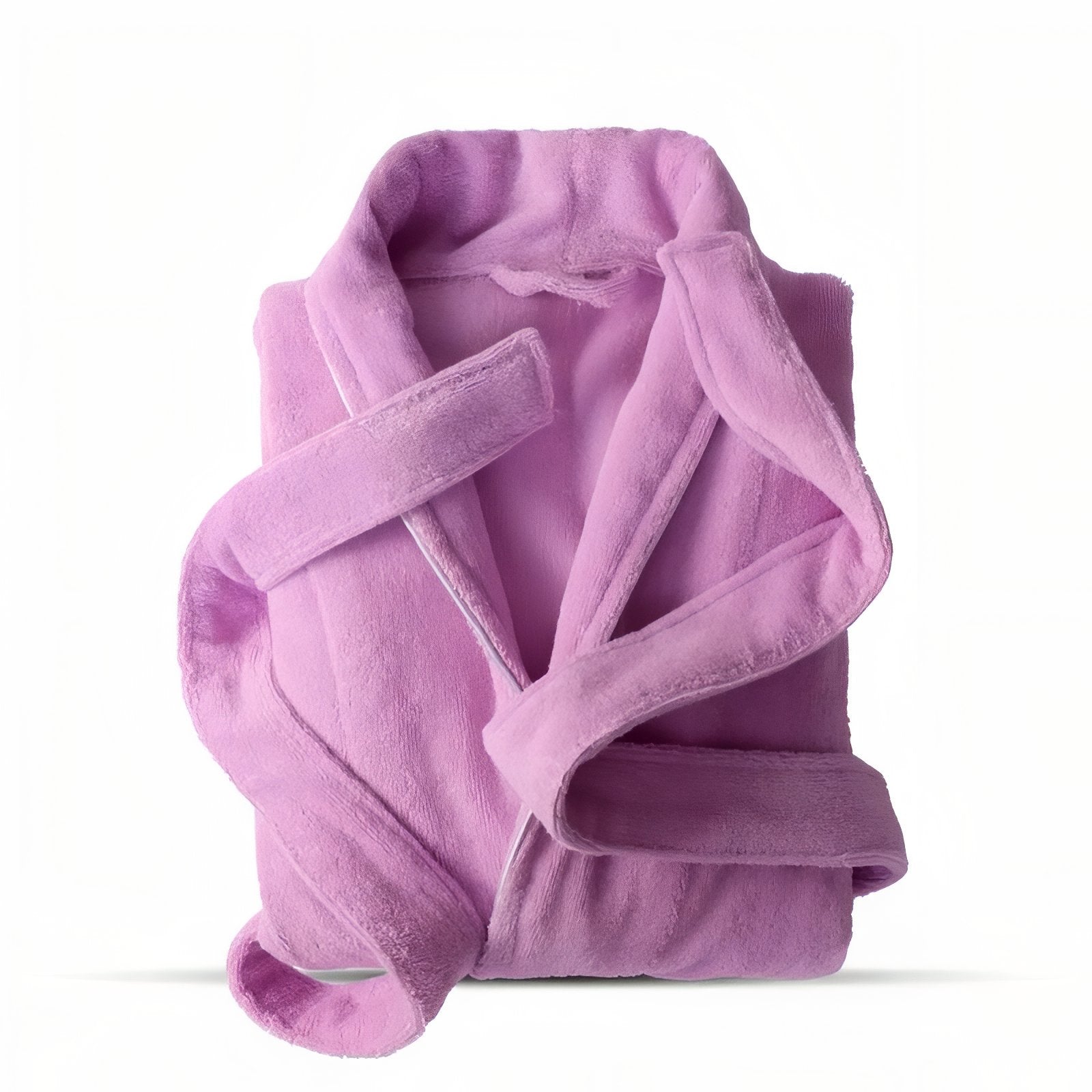 Peignoir Femme 100% Coton Violet (Col V - modèle 2) M 