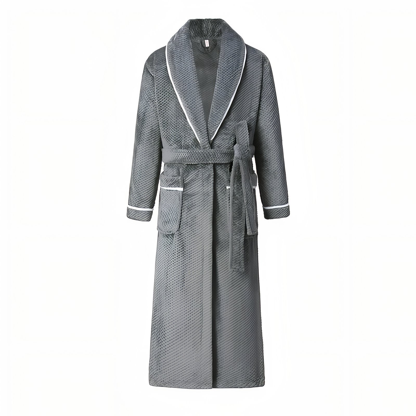 Peignoir Homme Eponge Epais Gris Clair M 