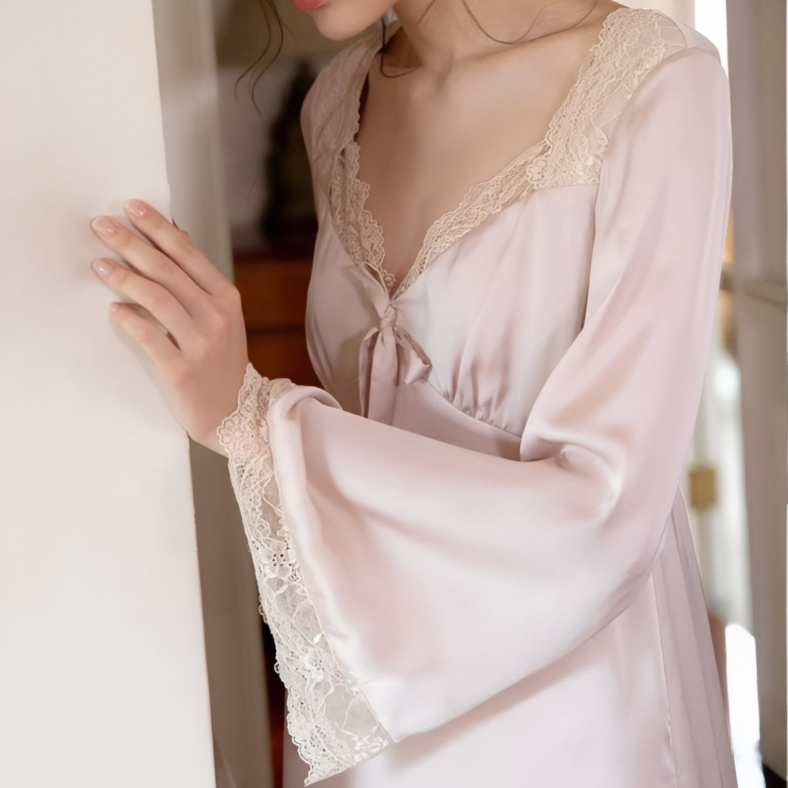 Chemise de Nuit Manches Longues Vintage 