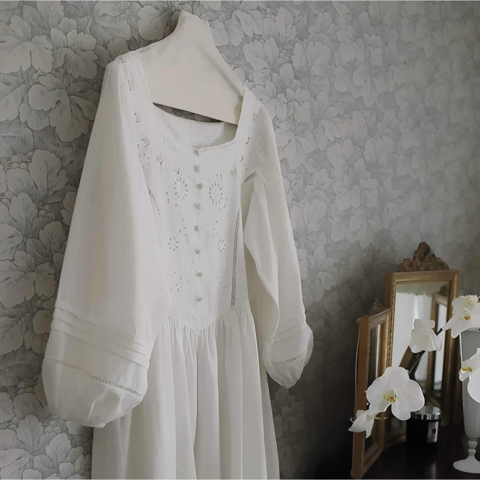 Chemise de Nuit Femme Longue Coton 