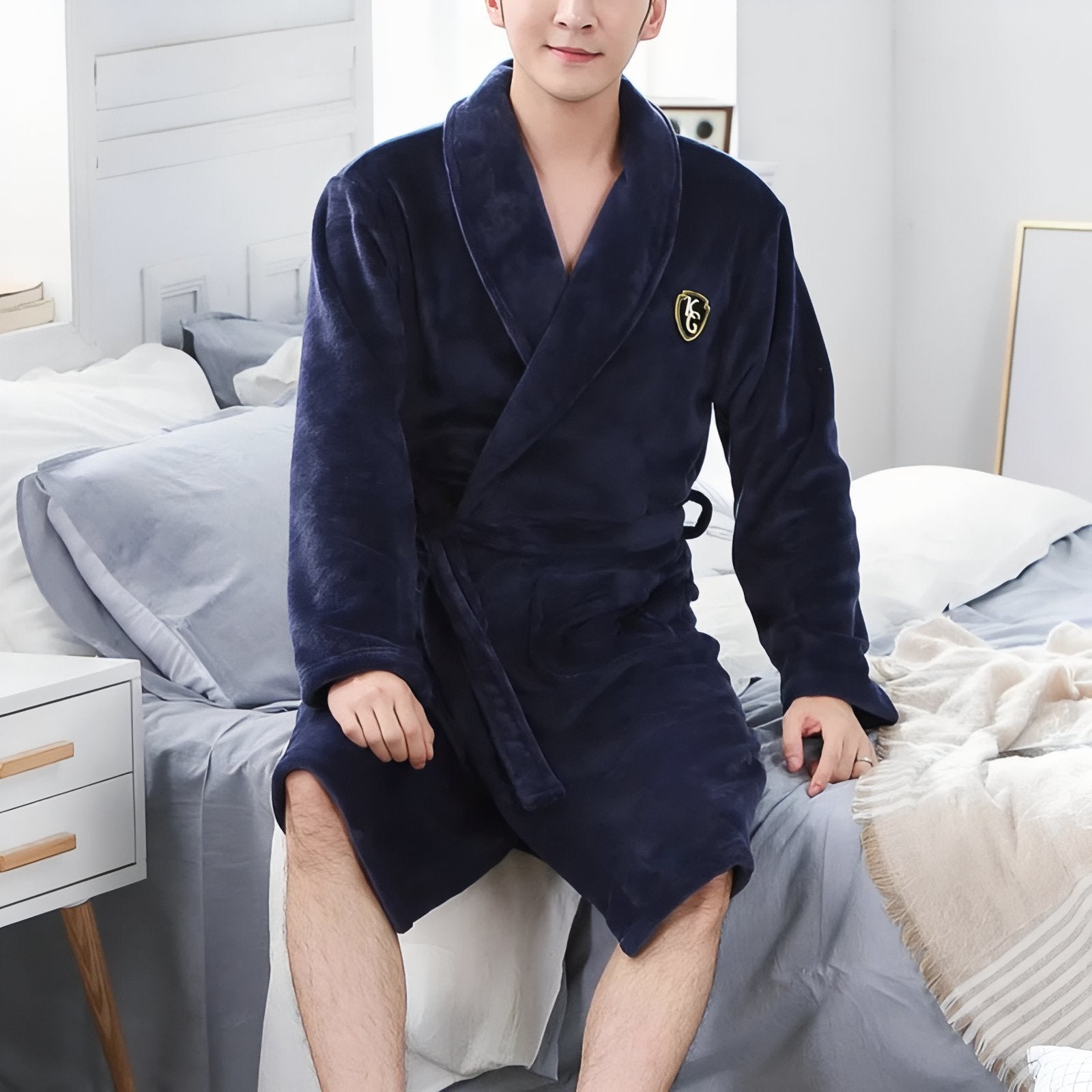Peignoir Homme Velours Eponge 