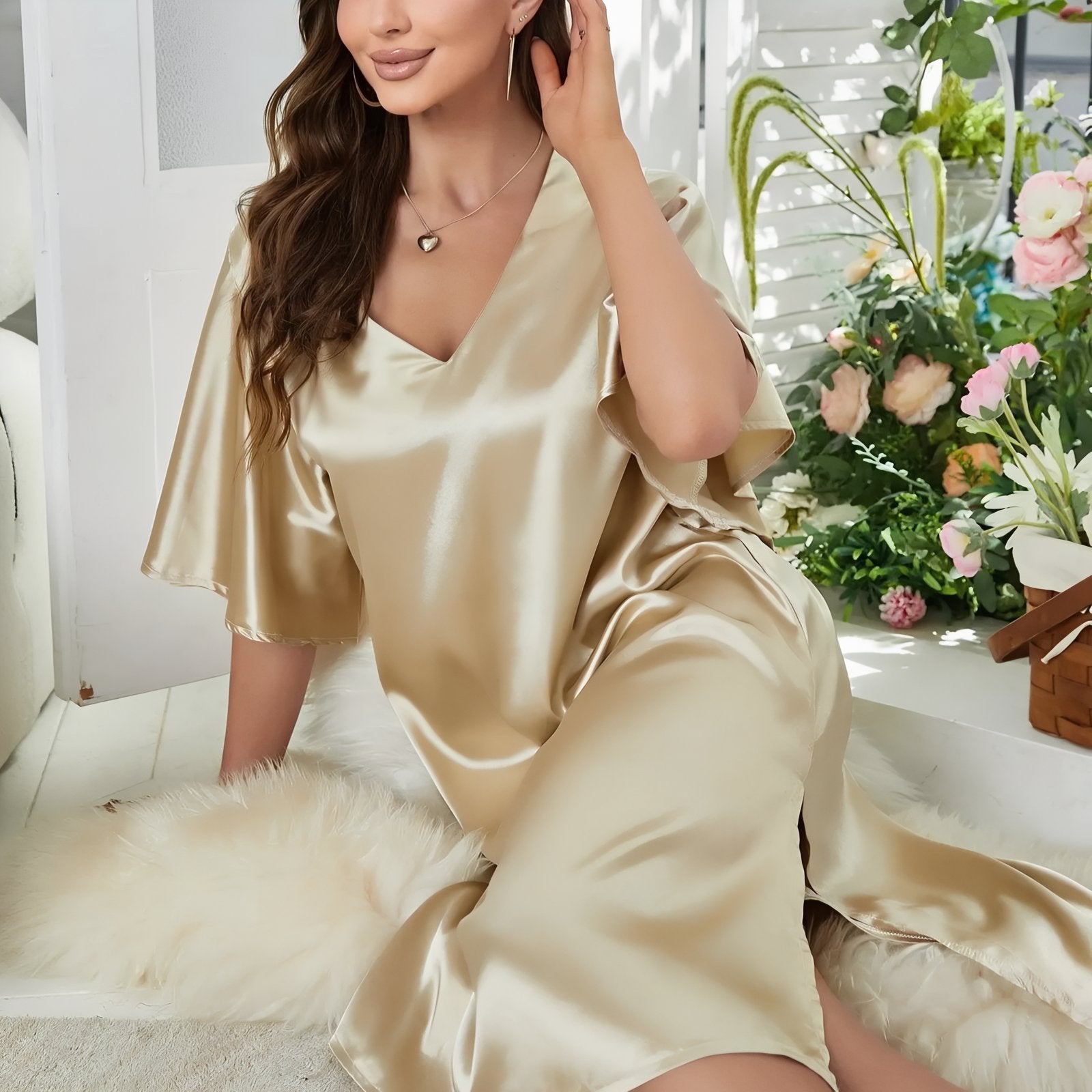 Chemise de Nuit Satin Polyester 