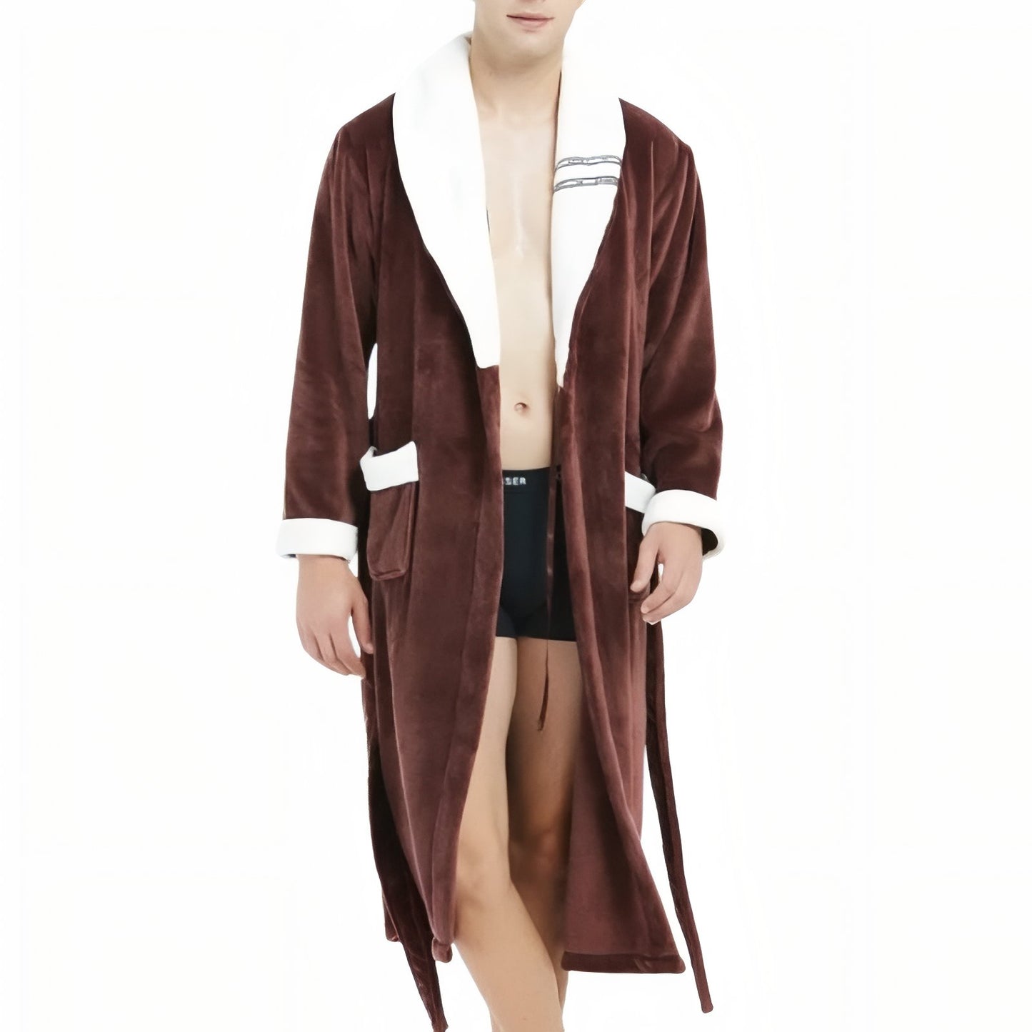 Peignoir Homme Marron 