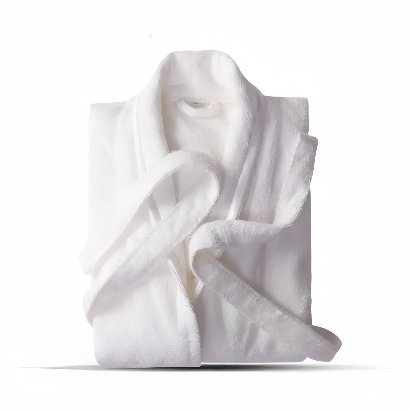 Peignoir Femme 100% Coton Blanc (Col V - modèle 2) M 