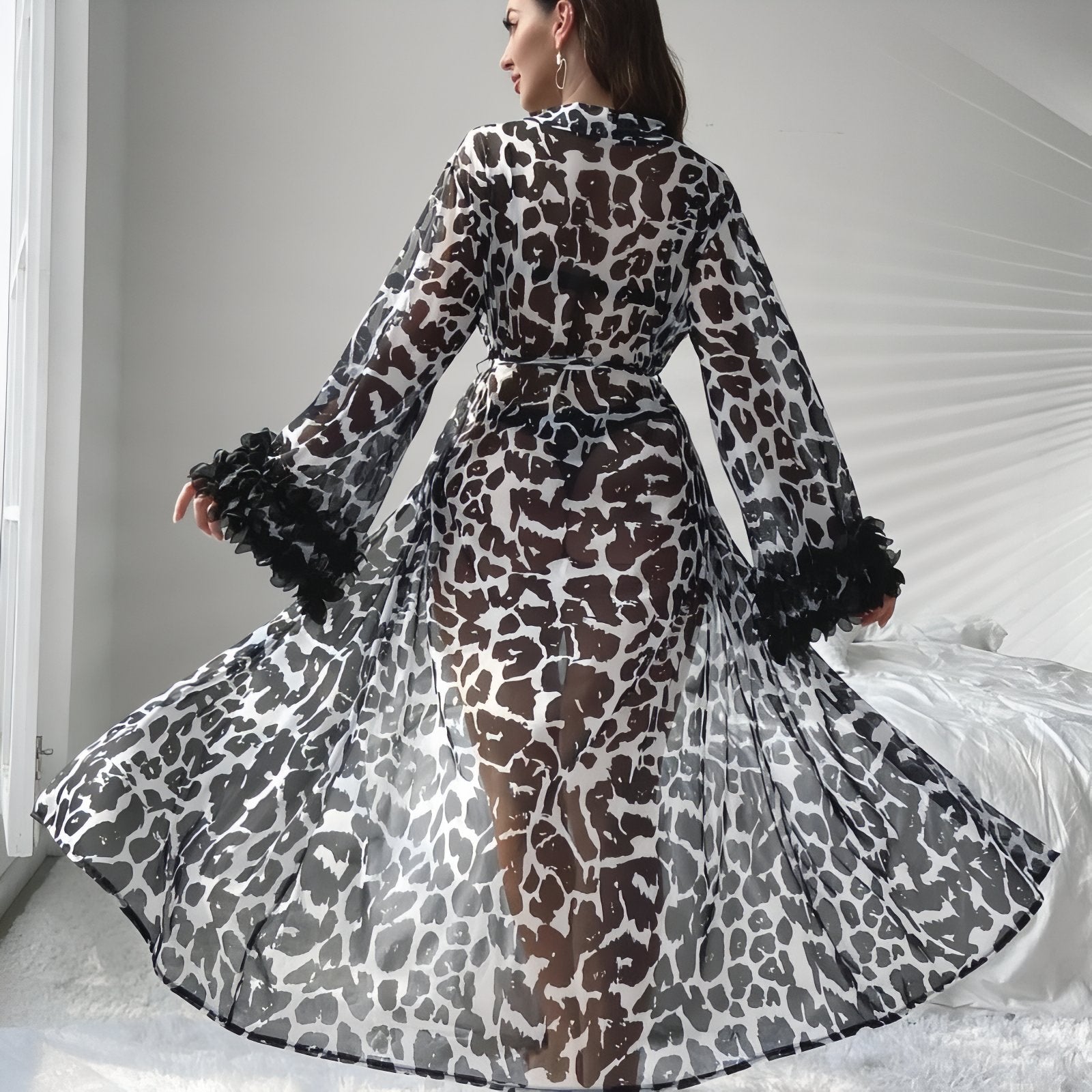 Robe de Chambre Léopard Femme 