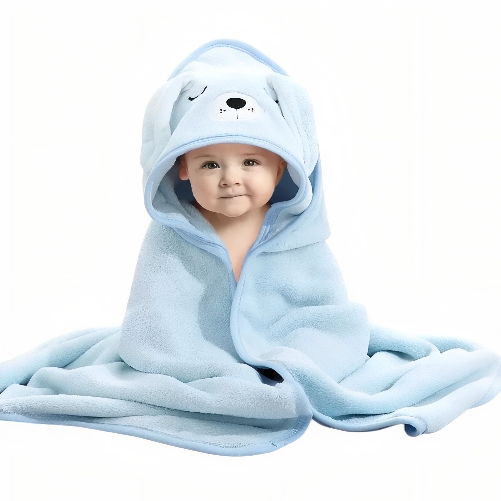 Sortie de Bain avec Capuche Bébé Bleu Clair 