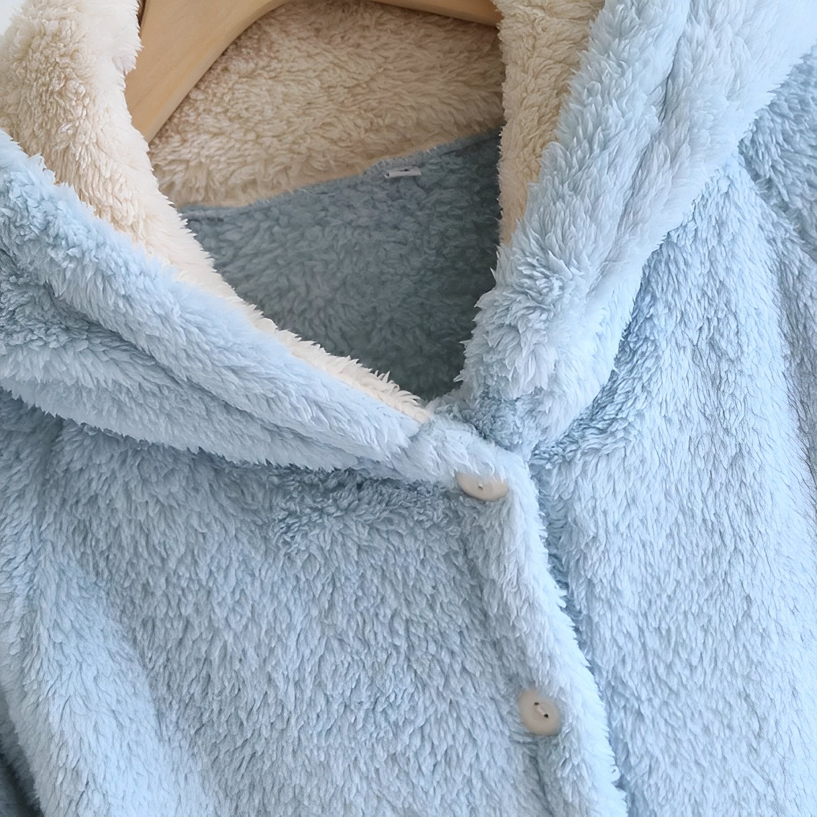 Peignoir en Polaire Femme avec Boutons 