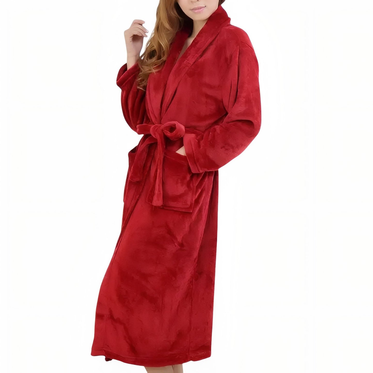 Peignoir De Bain Rouge Femme Rouge M 