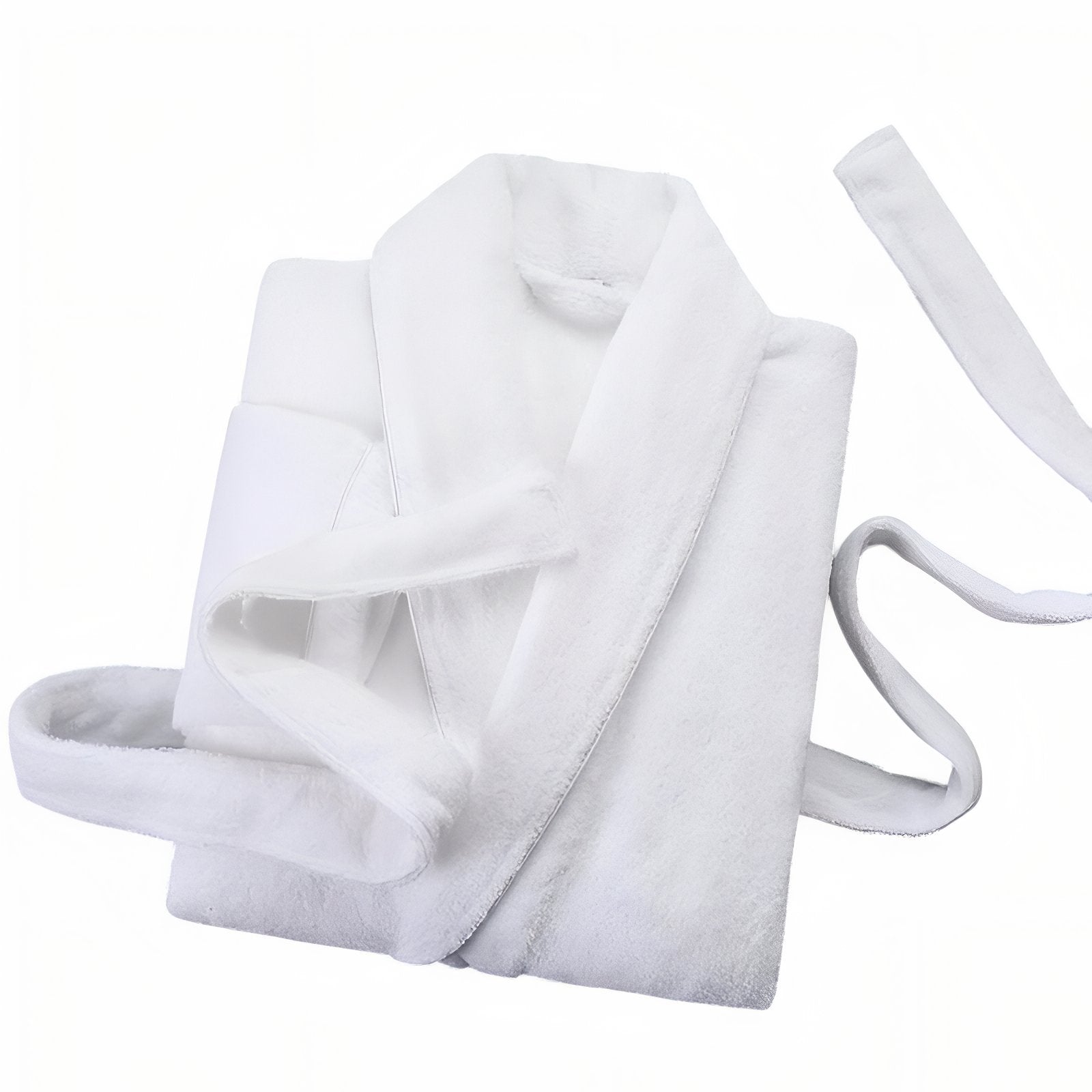 Peignoir Eponge avec Capuche Femme Blanc M 
