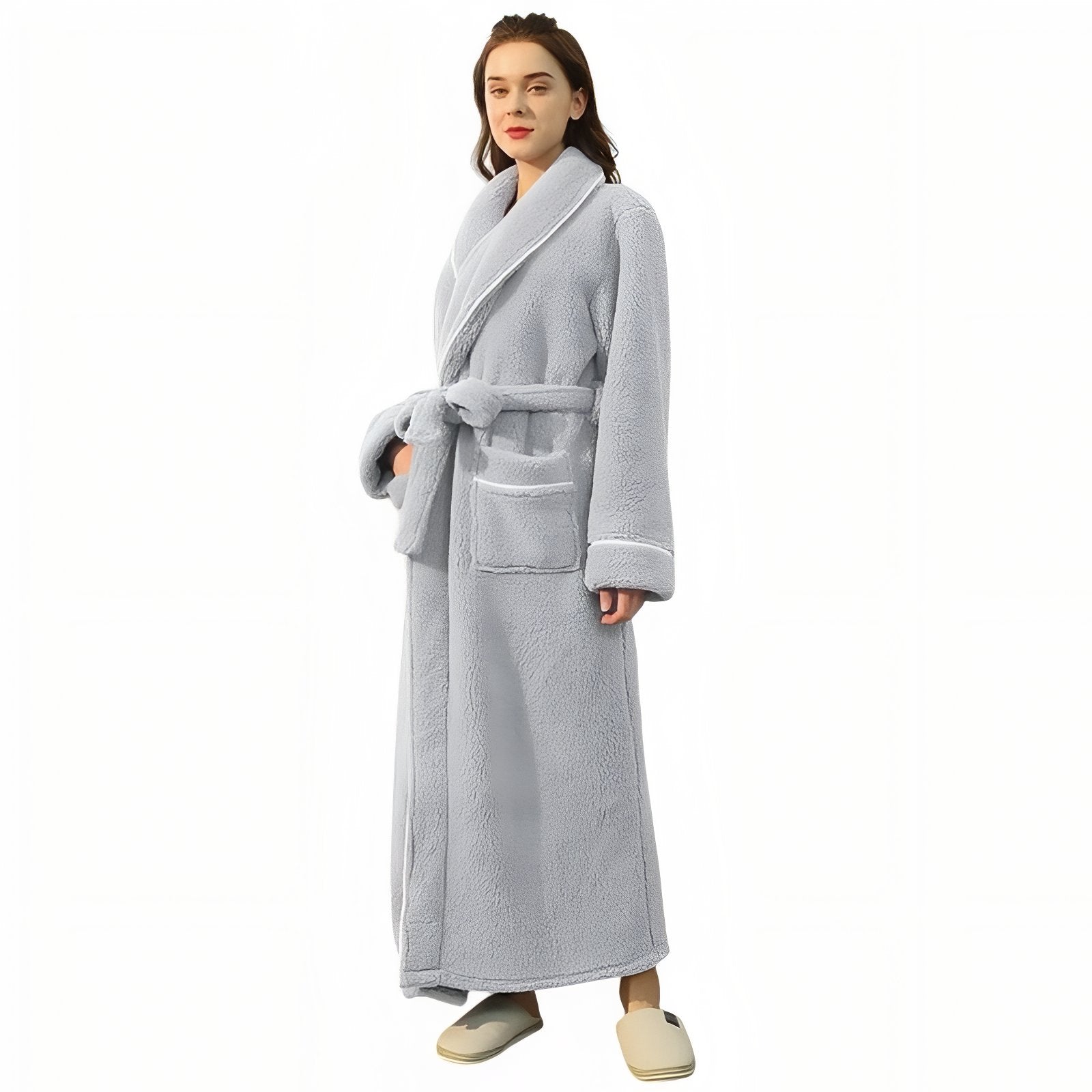 Peignoir Homme et Femme Assortis Gris Clair (Femme) M 