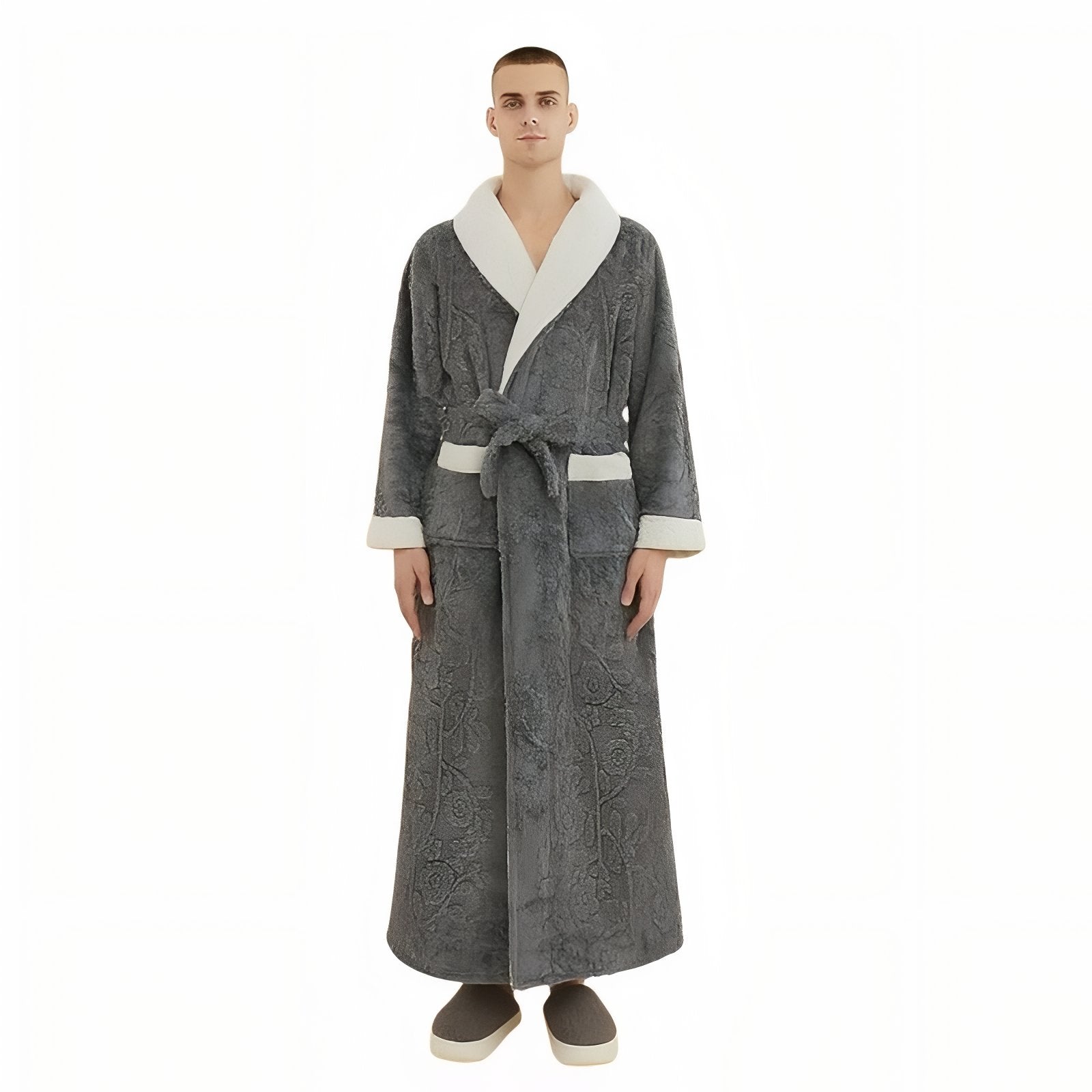 Peignoir Capuche Homme et Femme Assortis Gris Foncé (Homme) M 