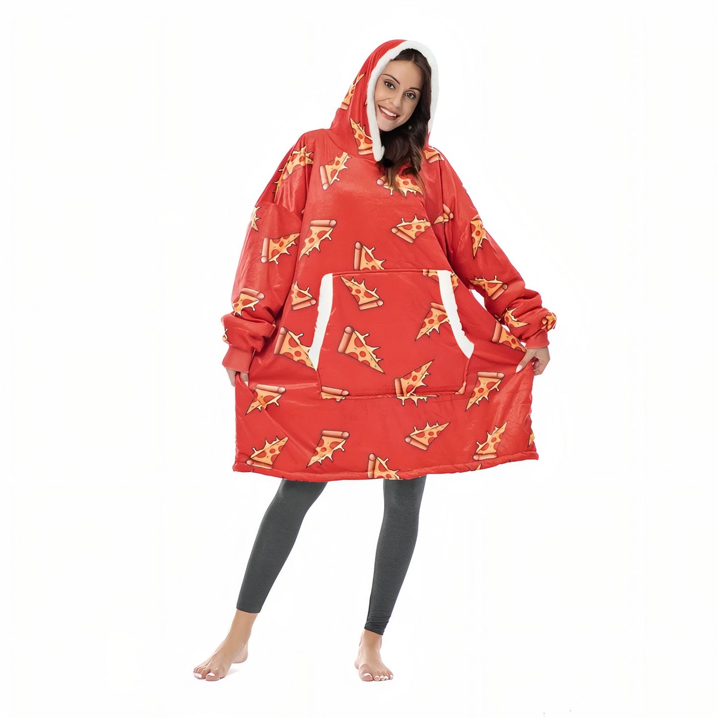 Sweat Plaid Rigolo Pizza Taille Unique 