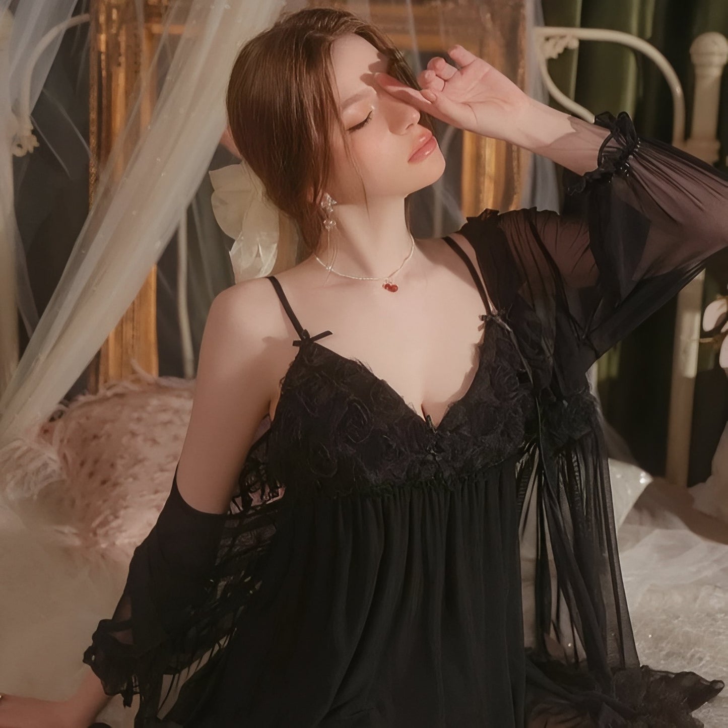 Ensemble Nuisette et Peignoir Chic 