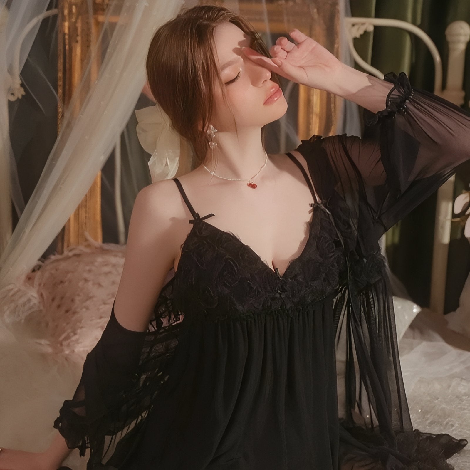 Ensemble Nuisette et Peignoir Chic 