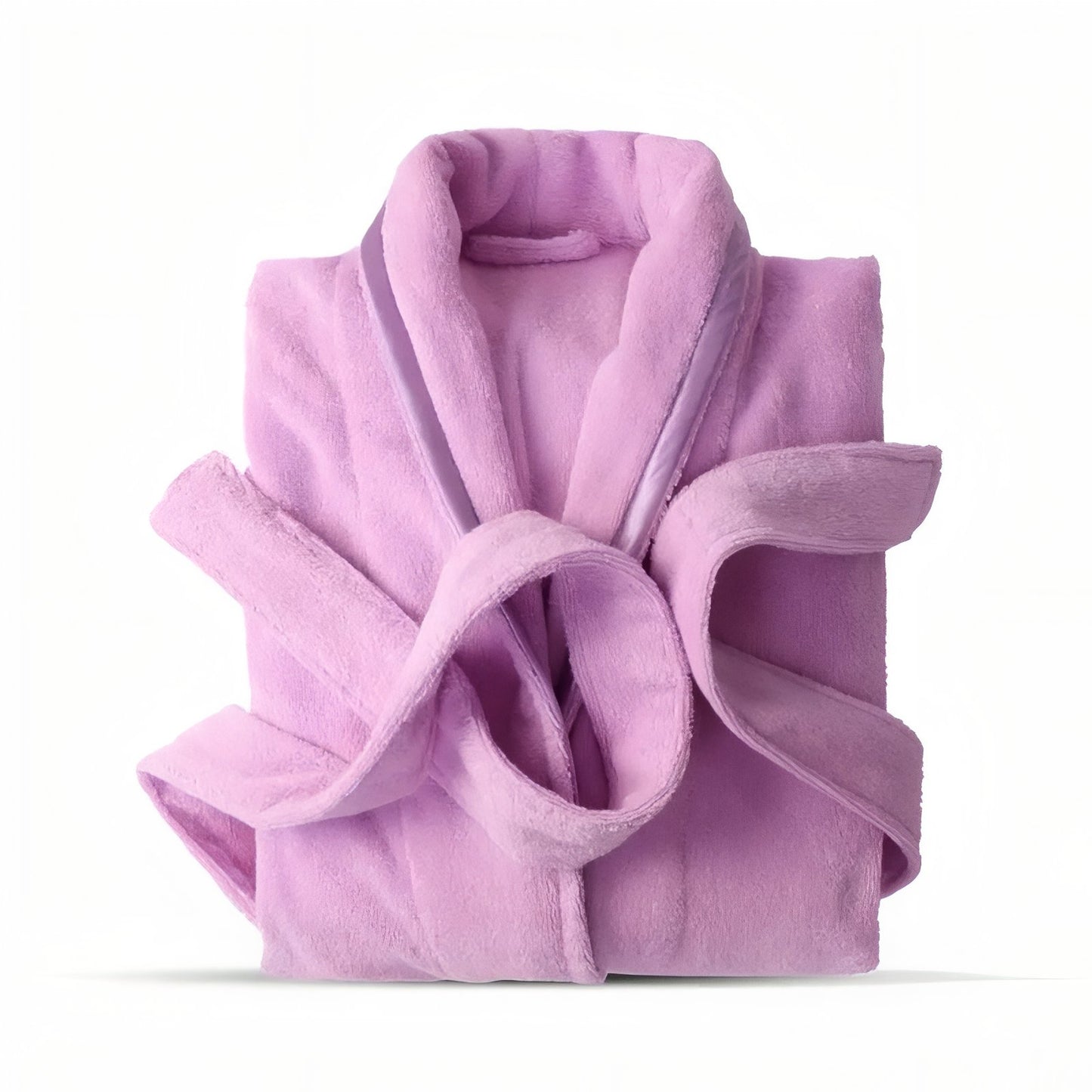 Peignoir Femme 100% Coton Violet (Col V - modèle 1) M 